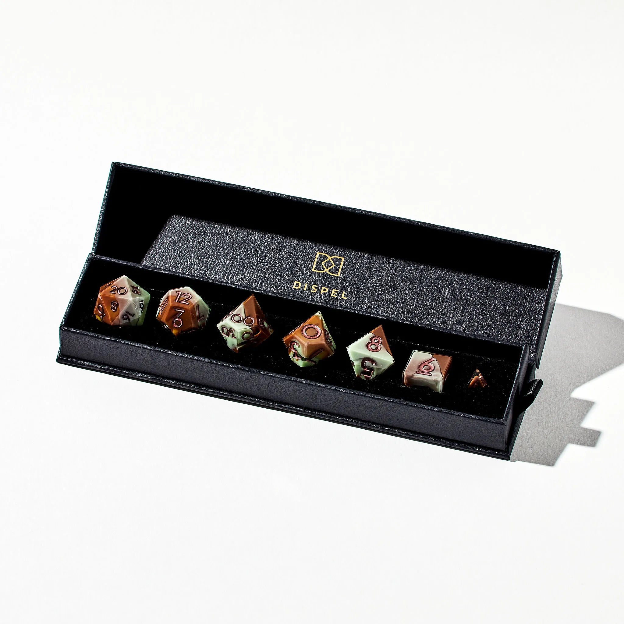 Mint Chip 7-Piece Polyhedral Dice Set - Dispel Dice - Premium DnD Dice & Accessories # #