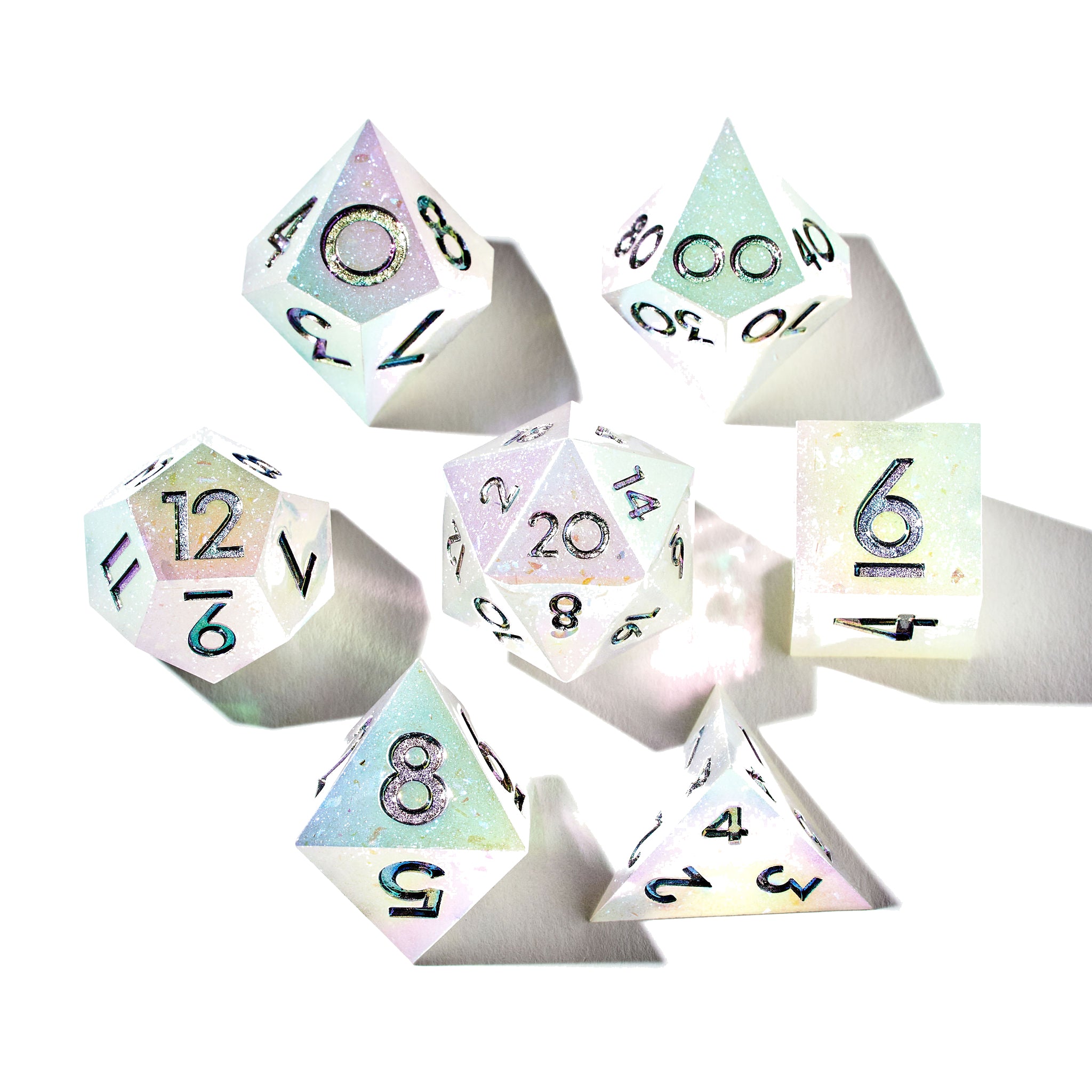 Moon Maiden 7-Piece Iridescent Dice Set