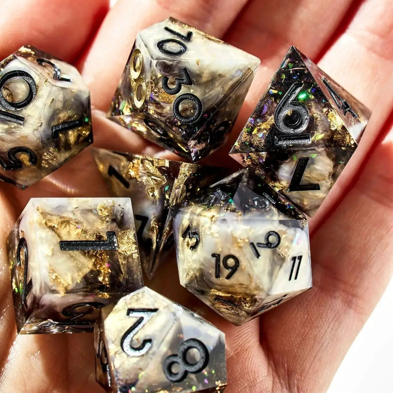 Morningstar 7-Piece Polyhedral Dice Set - Dispel Dice - Premium DnD Dice & Accessories