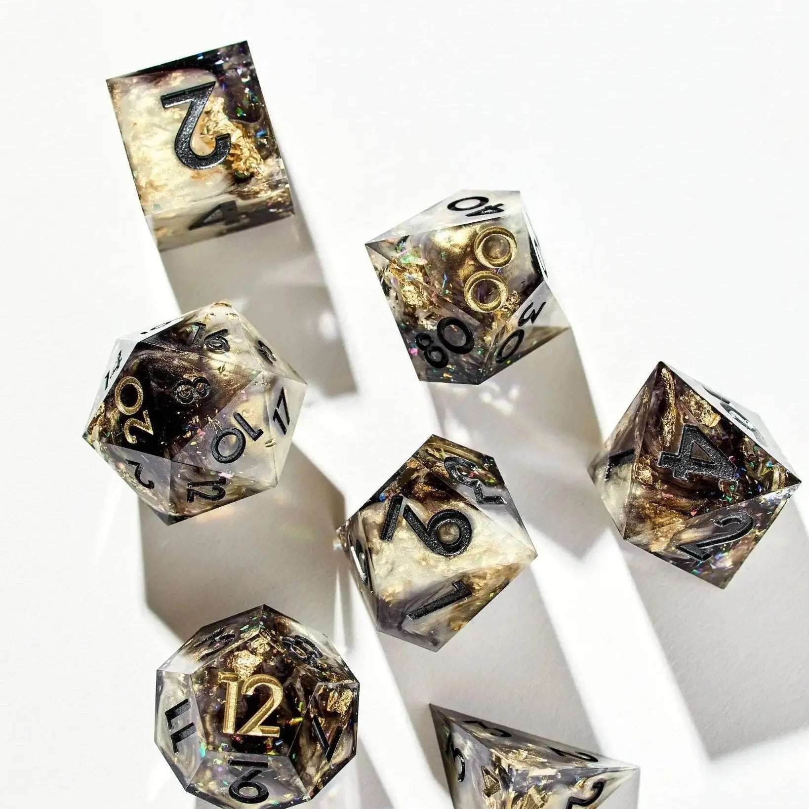 Morningstar 7-Piece Polyhedral Dice Set - Dispel Dice - Premium DnD Dice & Accessories
