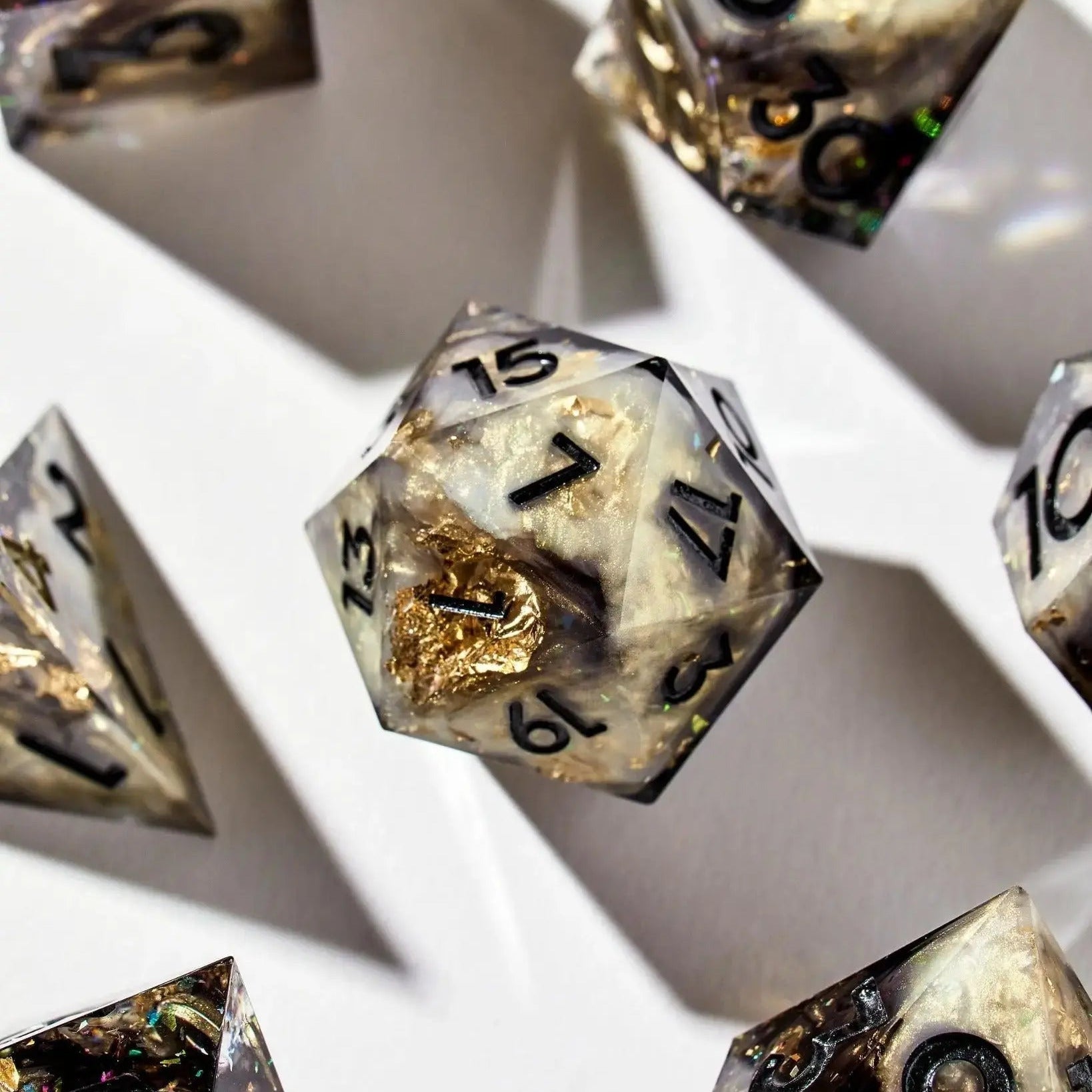 Morningstar 7-Piece Polyhedral Dice Set - Dispel Dice - Premium DnD Dice & Accessories