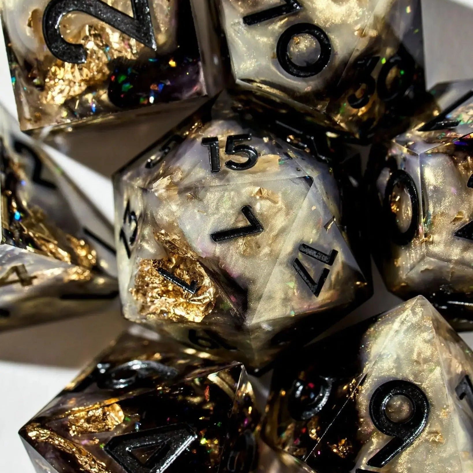 Morningstar 7-Piece Polyhedral Dice Set - Dispel Dice - Premium DnD Dice & Accessories