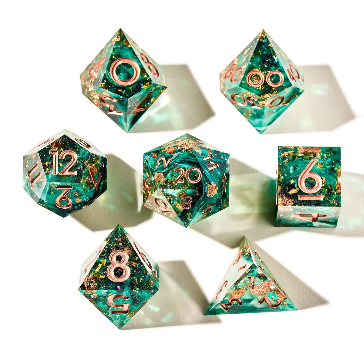 Mossy Glade 7-Piece Polyhedral Dice Set - Dispel Dice - Premium DnD Dice & Accessories # #