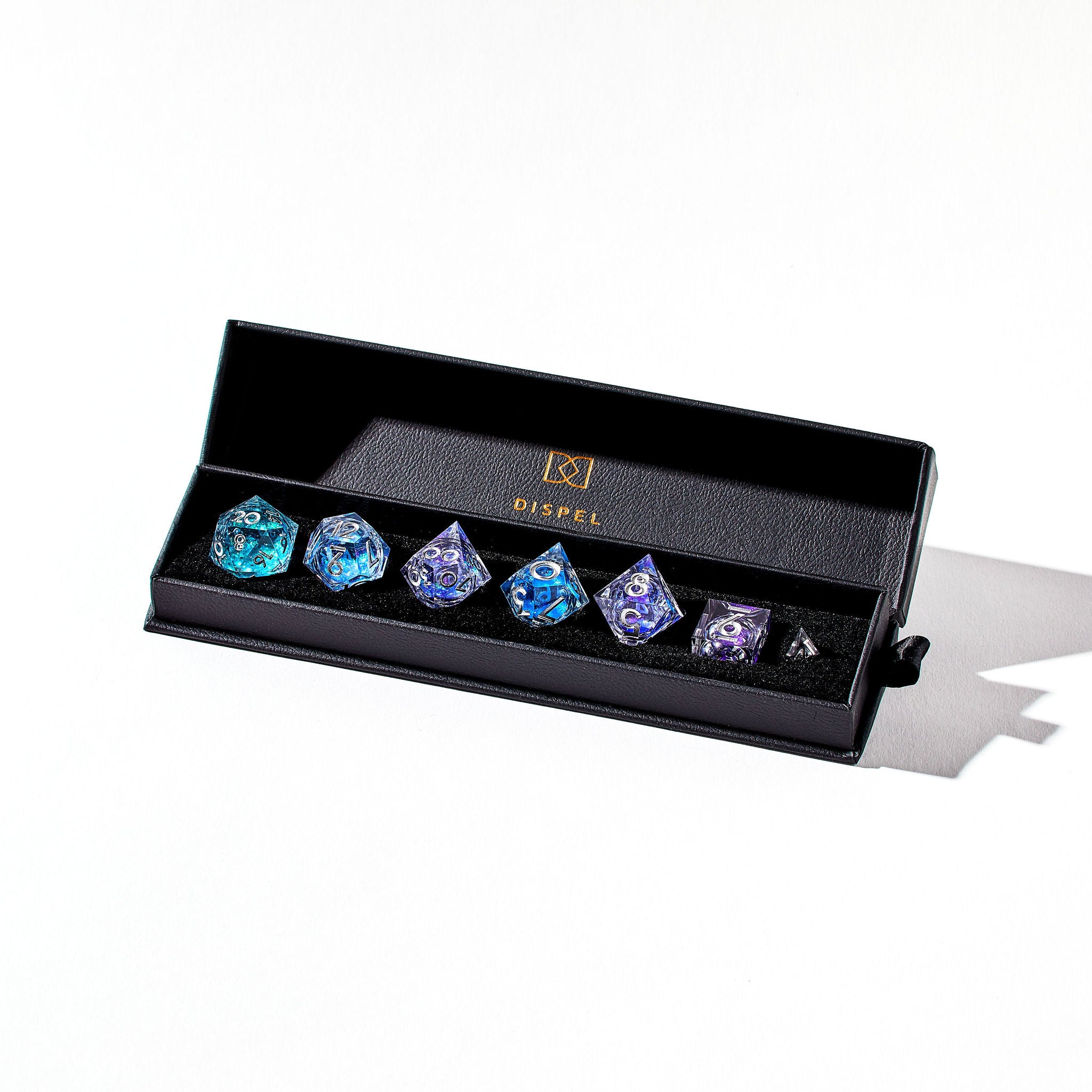 Mystic Tides 7-Piece Liquid Core Set - Dispel Dice - Premium DnD Dice & Accessories # #