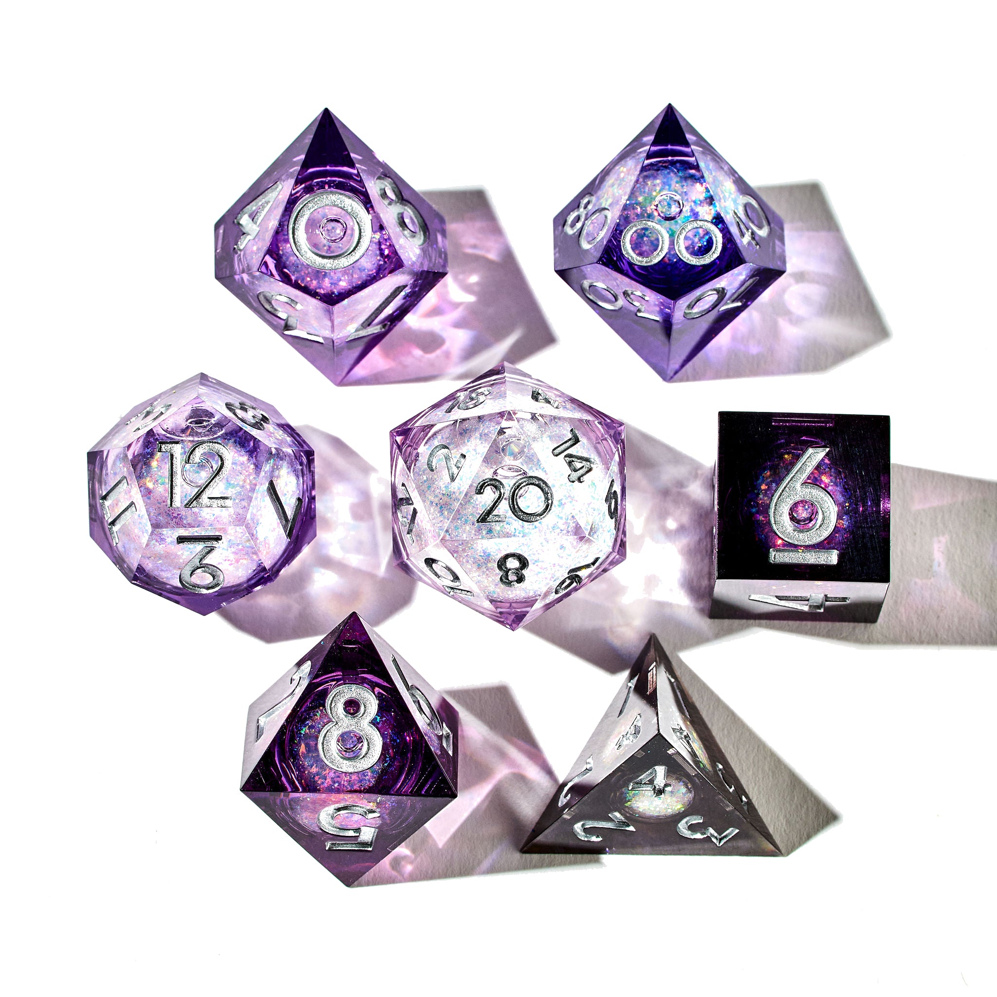 Ode to Amethyst 7-Piece Liquid Core Palette Dice Set