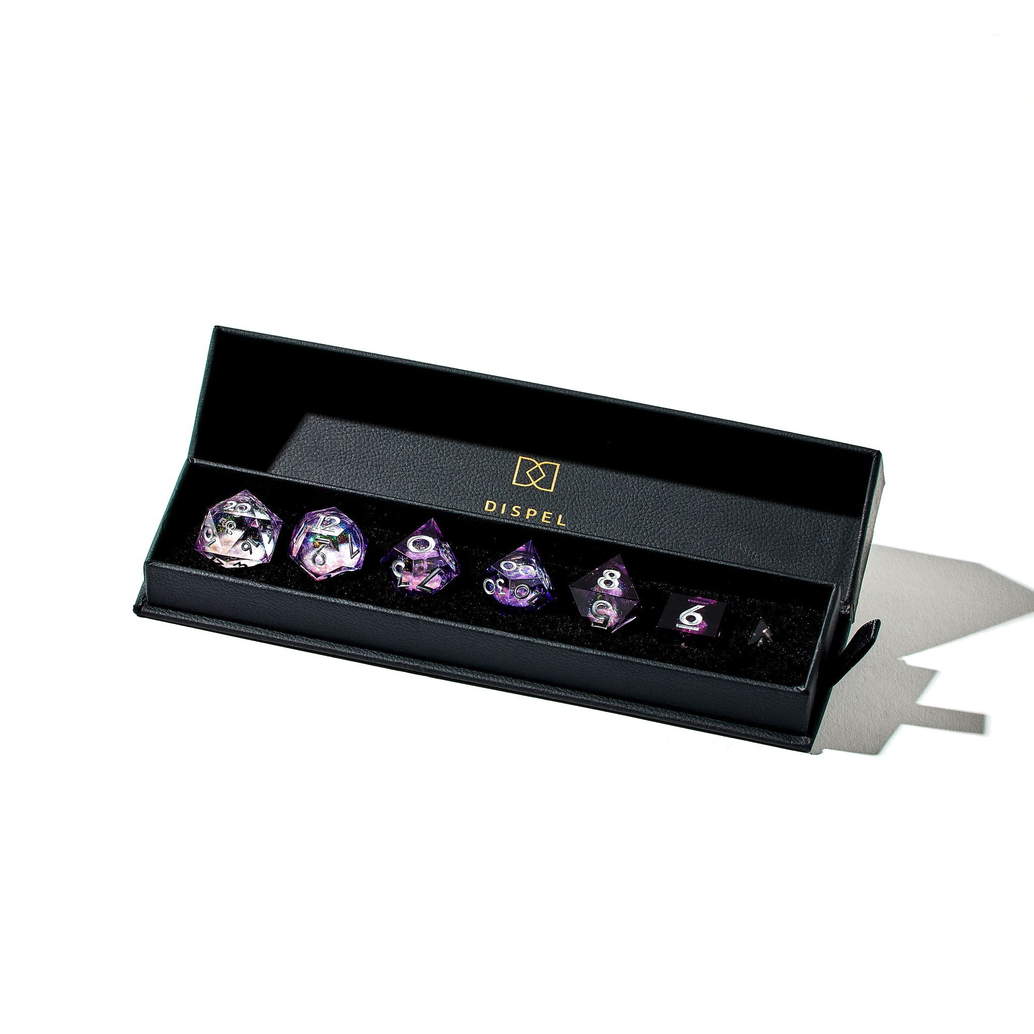 Ode to Amethyst 7-Piece Liquid Core Palette Dice Set - Dispel Dice - Premium DnD Dice & Accessories # #