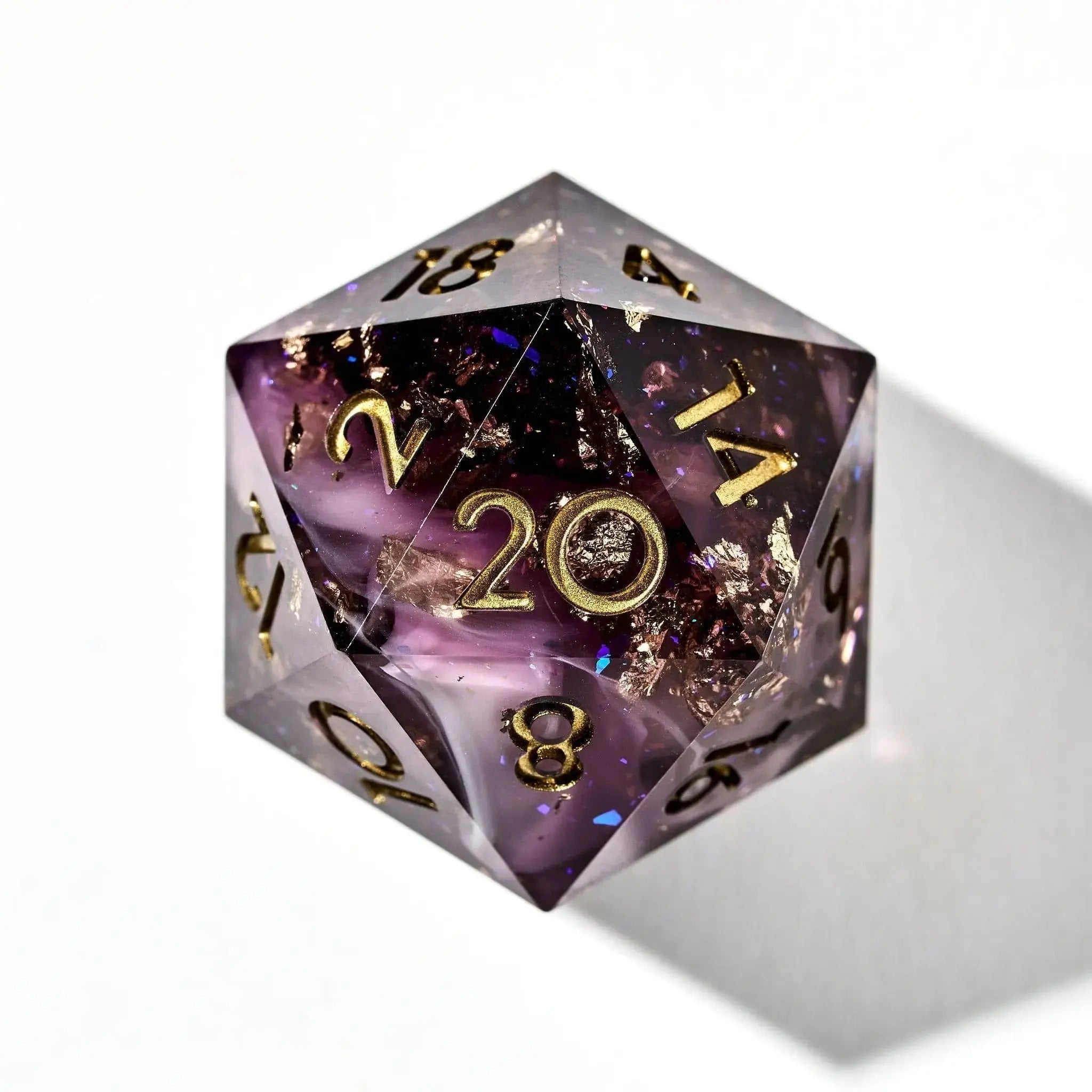 Orchid Dust 7-Piece Polyhedral Dice Set - Dispel Dice - Premium DnD Dice & Accessories