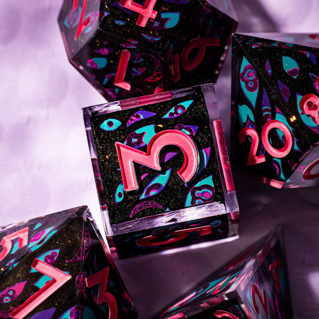 Otherworldly Entity 7-Piece Iconic Dice Set - Dispel Dice - Premium DnD Dice & Accessories # #
