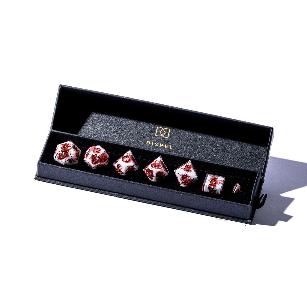 Kiss of the Spider Lily 7-Piece Iconic Dice Set - Dispel Dice - Premium DnD Dice & Accessories # #