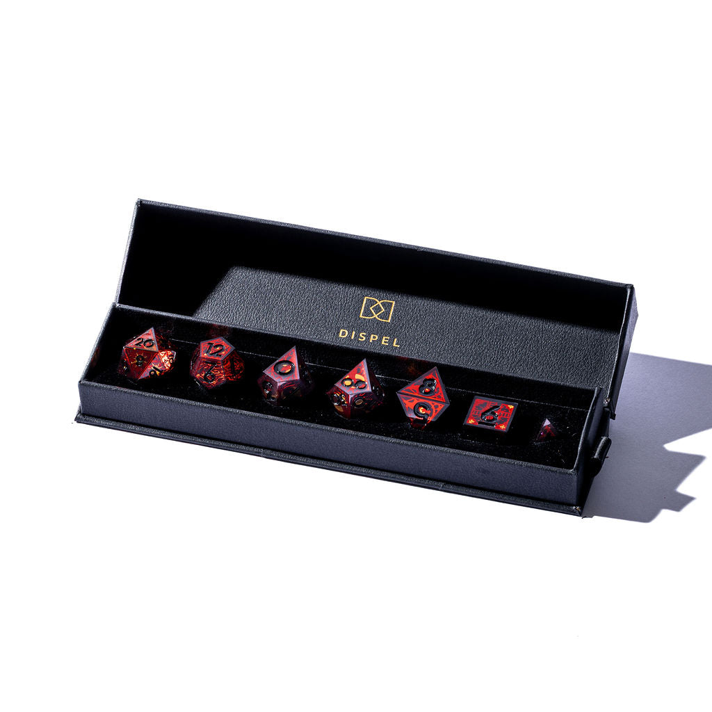Curse of the Vampire 7-Piece Iconic Dice Set - Dispel Dice - Premium DnD Dice & Accessories # #