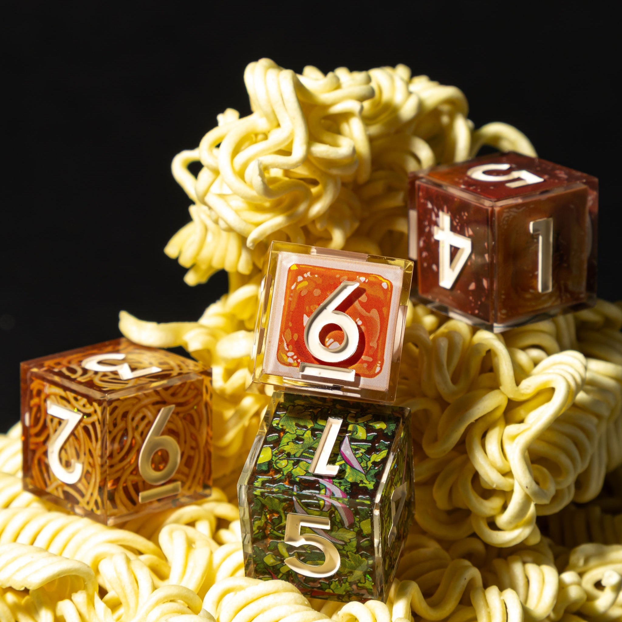Ramen 4-Piece Iconic D6 Set - Dispel Dice - Premium DnD Dice & Accessories # #