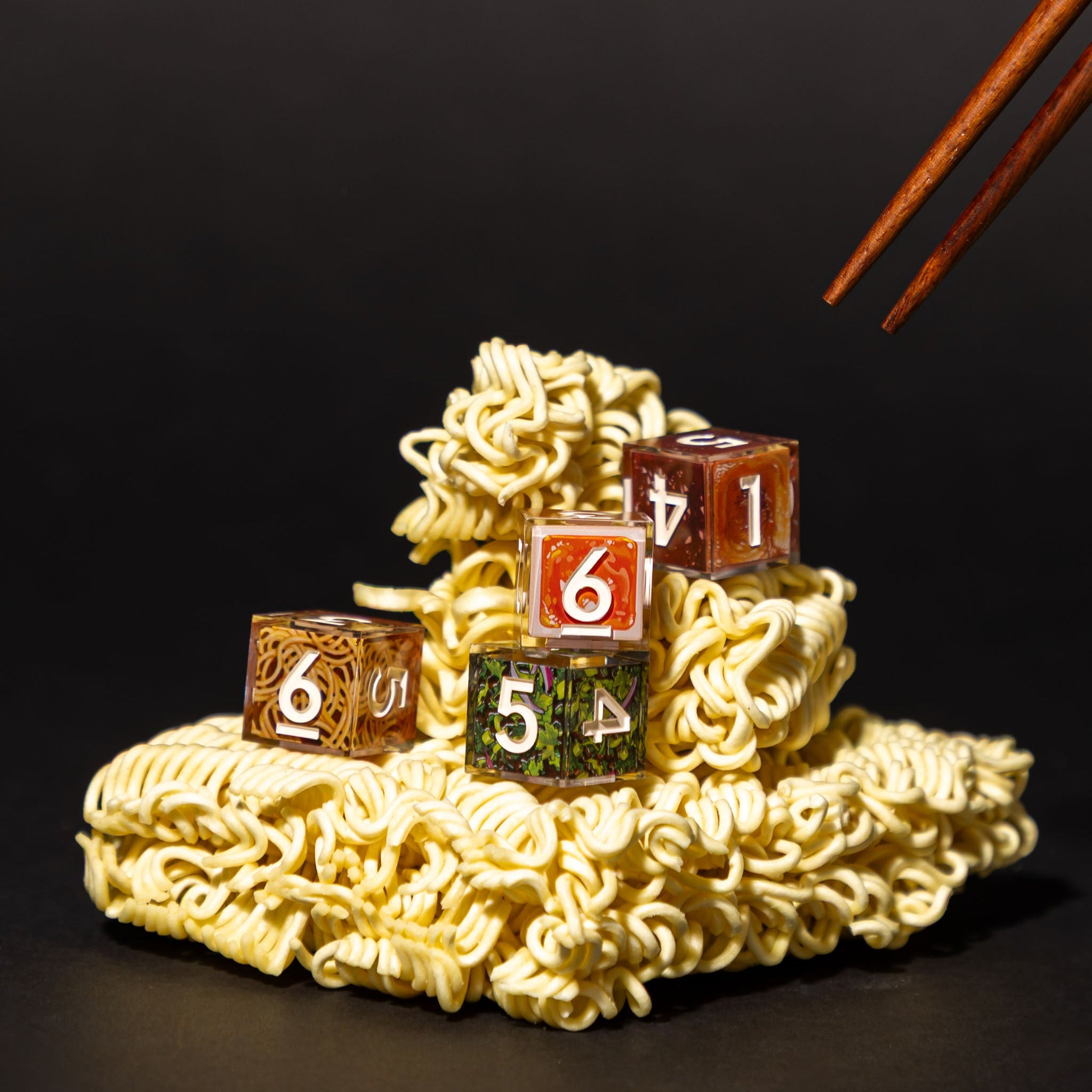 Ramen 4-Piece Iconic D6 Set - Dispel Dice - Premium DnD Dice & Accessories # #