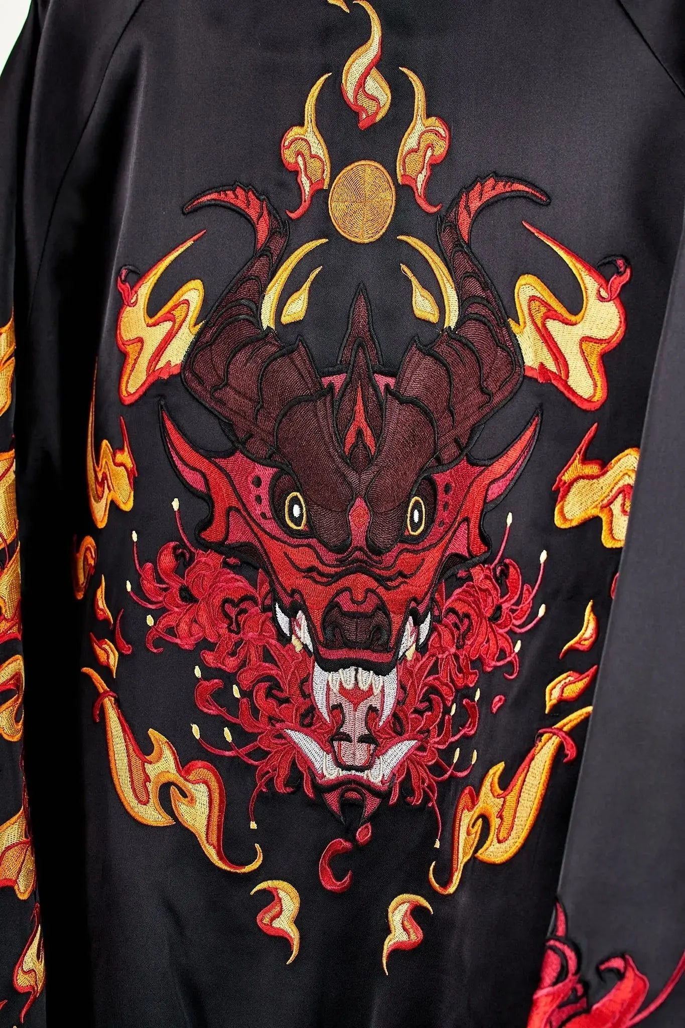 Red Dragon Sukajan Bomber Jacket - Dispel Dice - Premium DnD Dice & Accessories