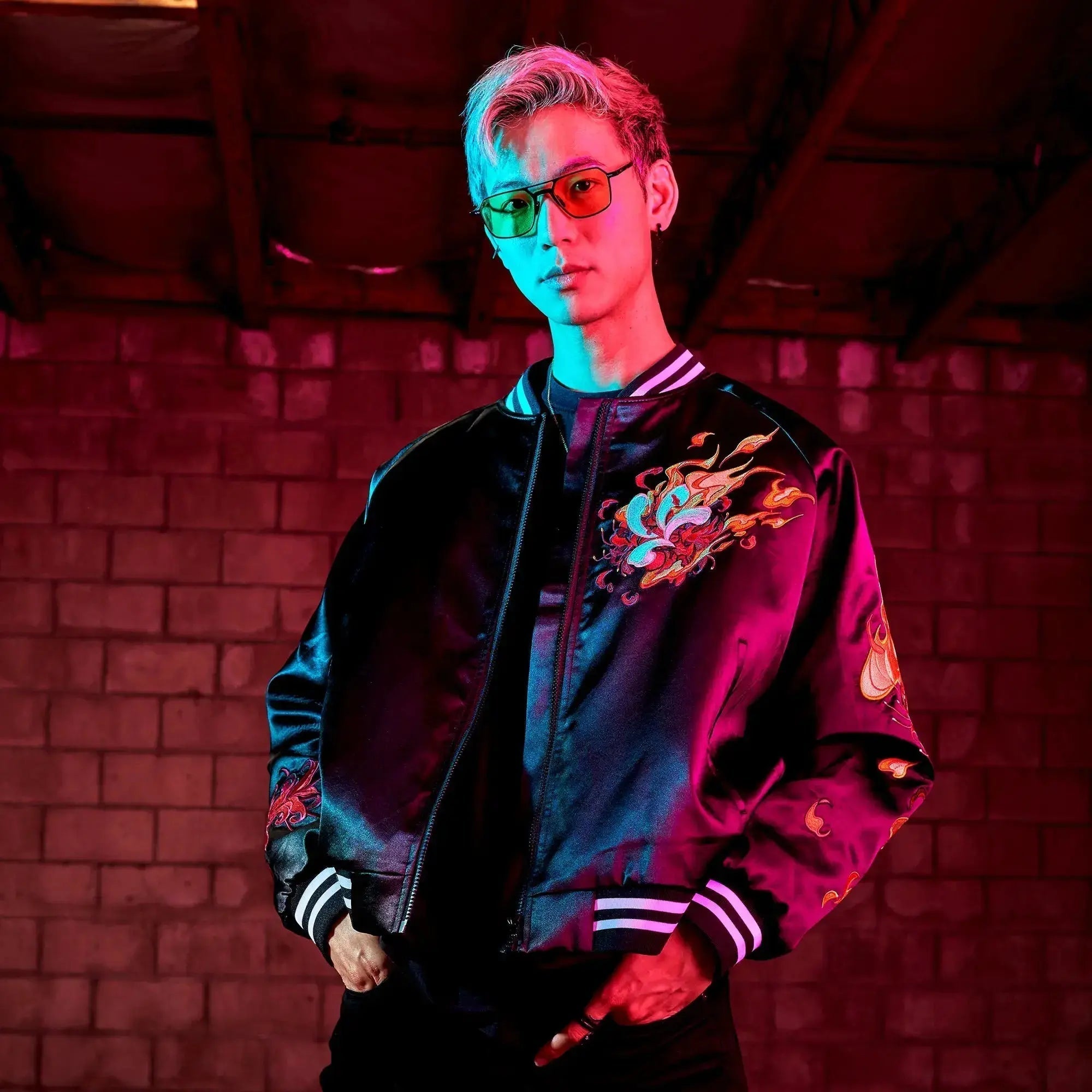 Red Dragon Sukajan Bomber Jacket - Dispel Dice - Premium DnD Dice & Accessories