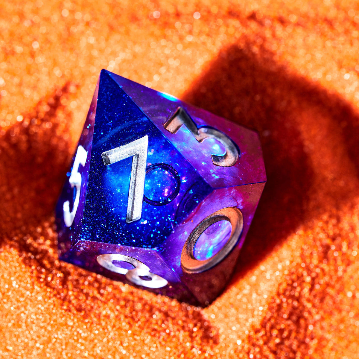 Remote Galaxies 7-Piece Liquid Core Dice Set - Dispel Dice - Premium DnD Dice & Accessories # #