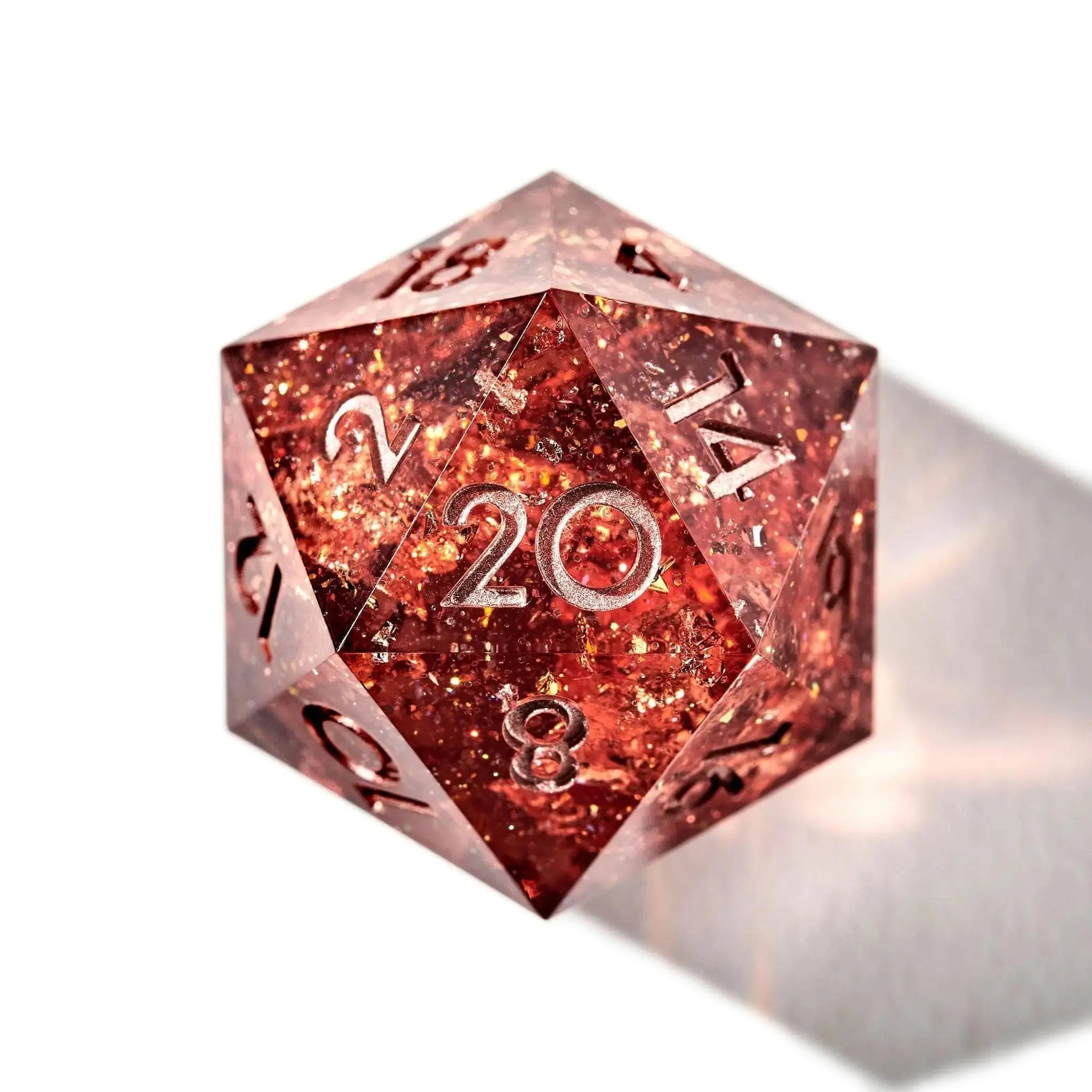 Rose Gold 7-Piece Polyhedral Dice Set