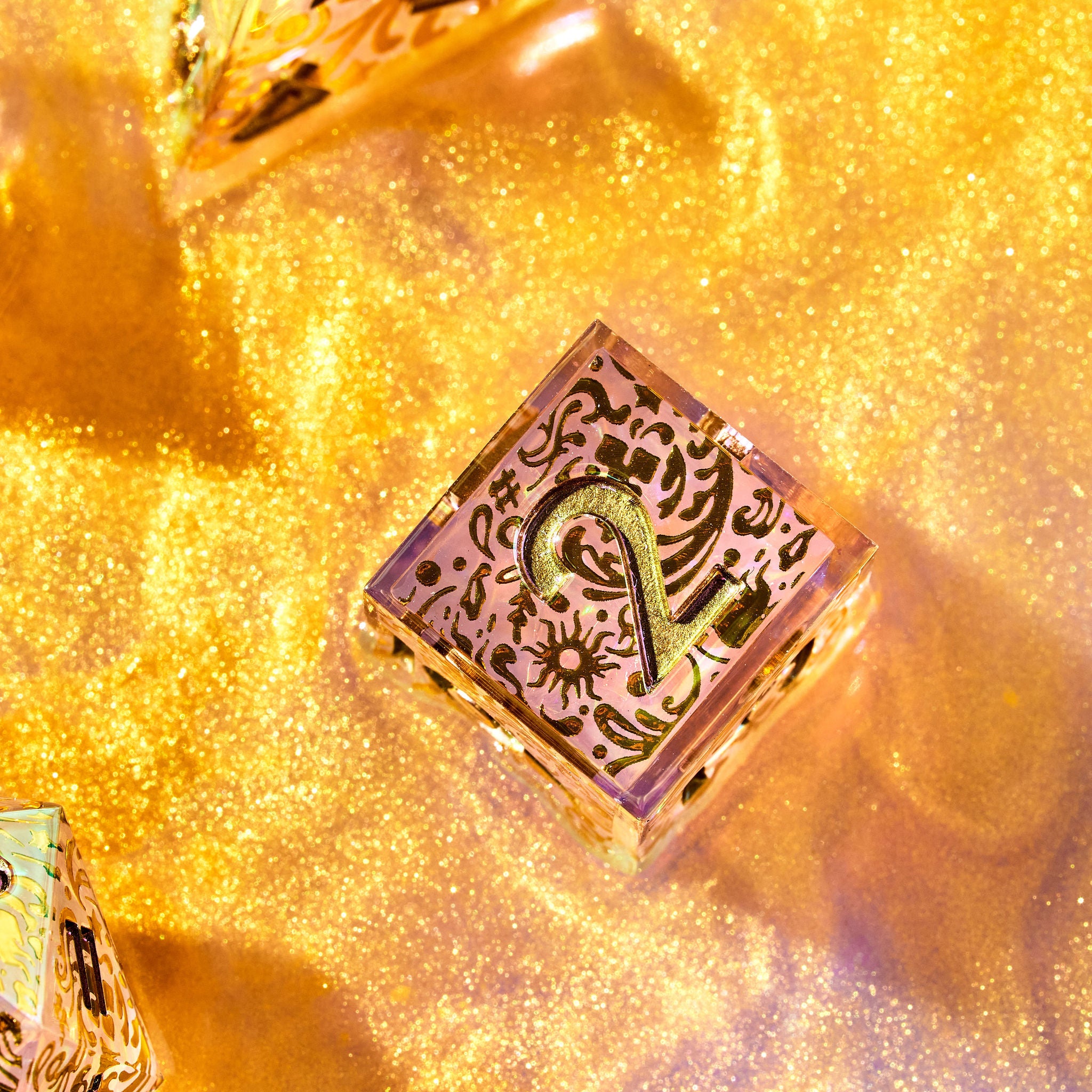 Sacred Flame 7-Piece Iconic Iridescent Dice Set - Dispel Dice - Premium DnD Dice & Accessories # #