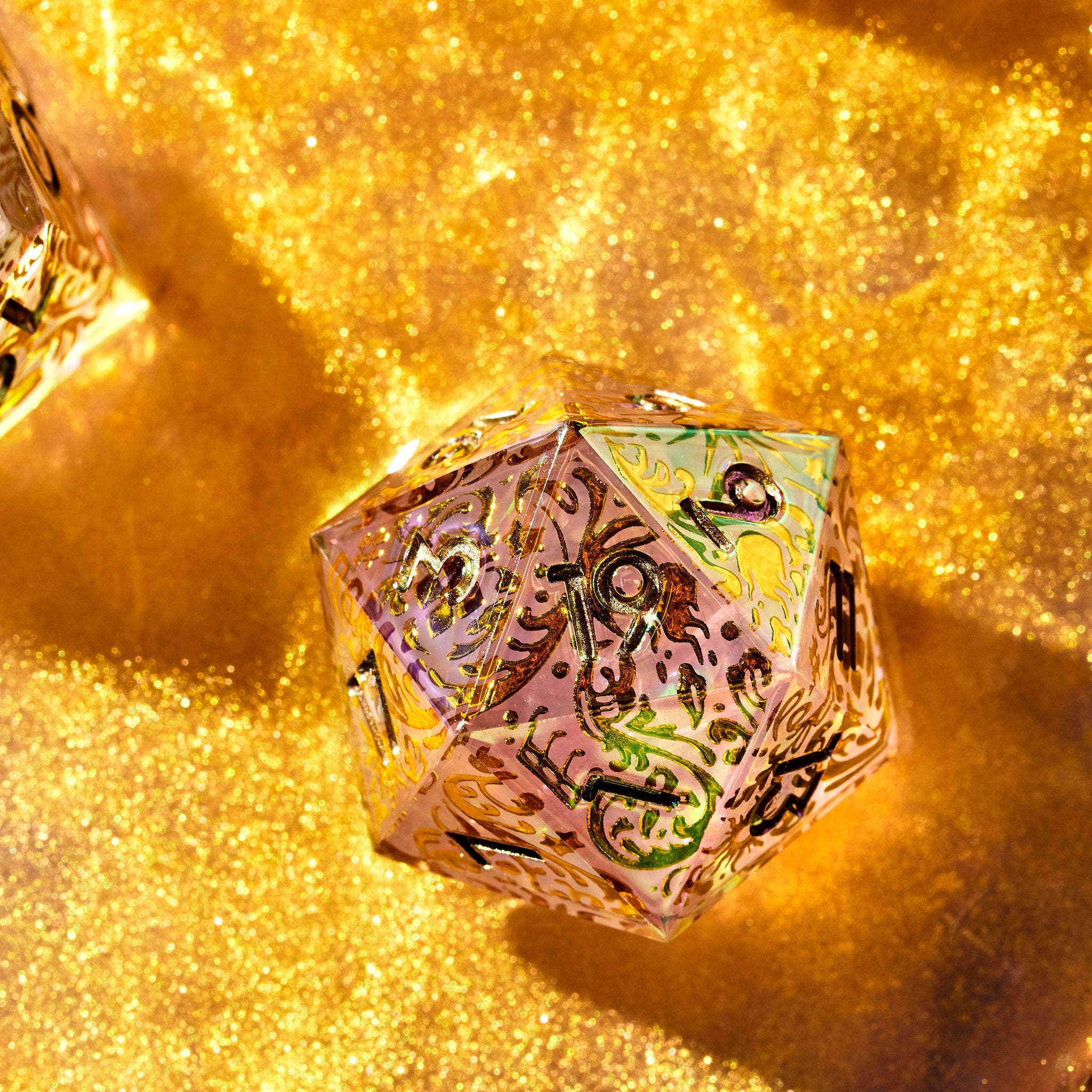 Sacred Flame 7-Piece Iconic Iridescent Dice Set - Dispel Dice - Premium DnD Dice & Accessories # #