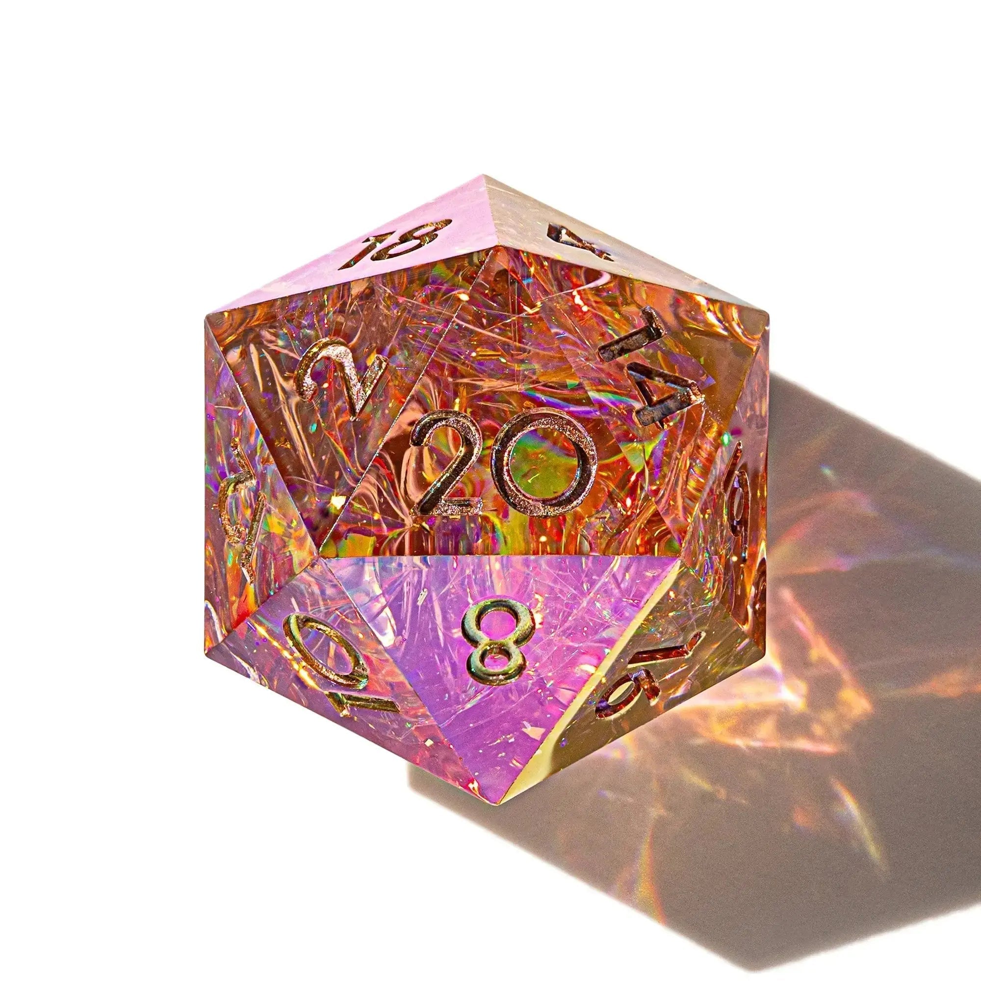 Sakura Kiss 7-Piece Iridescent Dice Set - Dispel Dice - Premium DnD Dice & Accessories