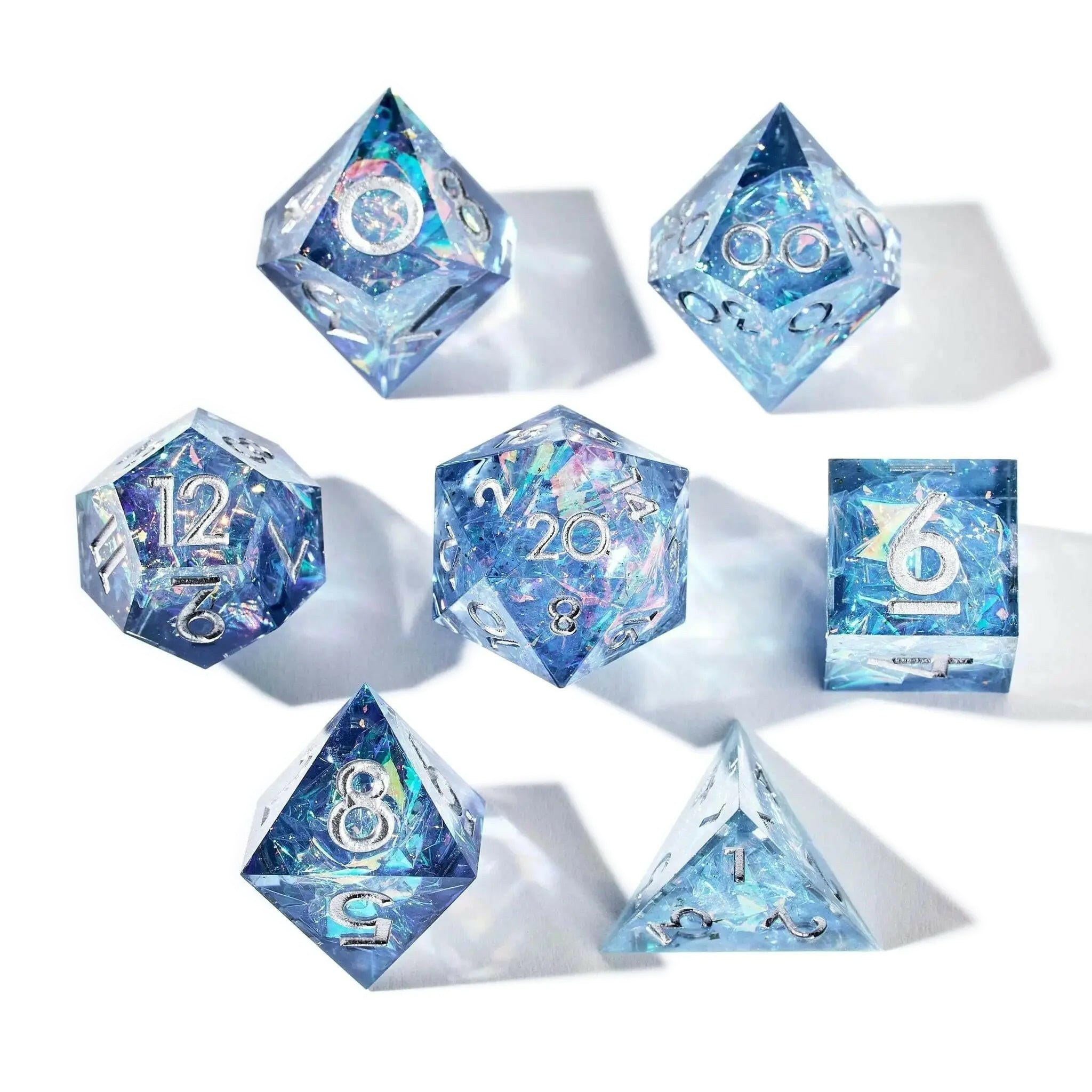 Sapphire Night 7-Piece Polyhedral Dice Set