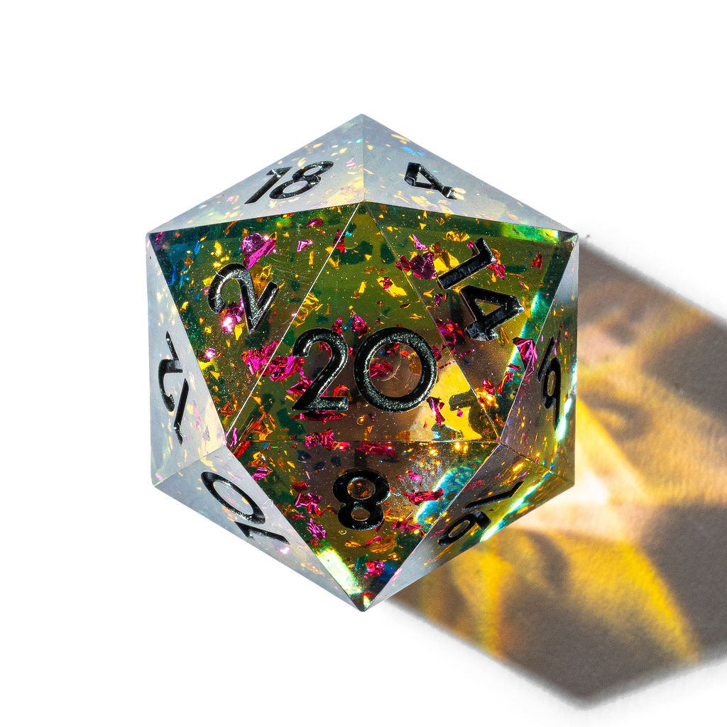 CMYK Dark 7-Piece Polyhedral Dice Set