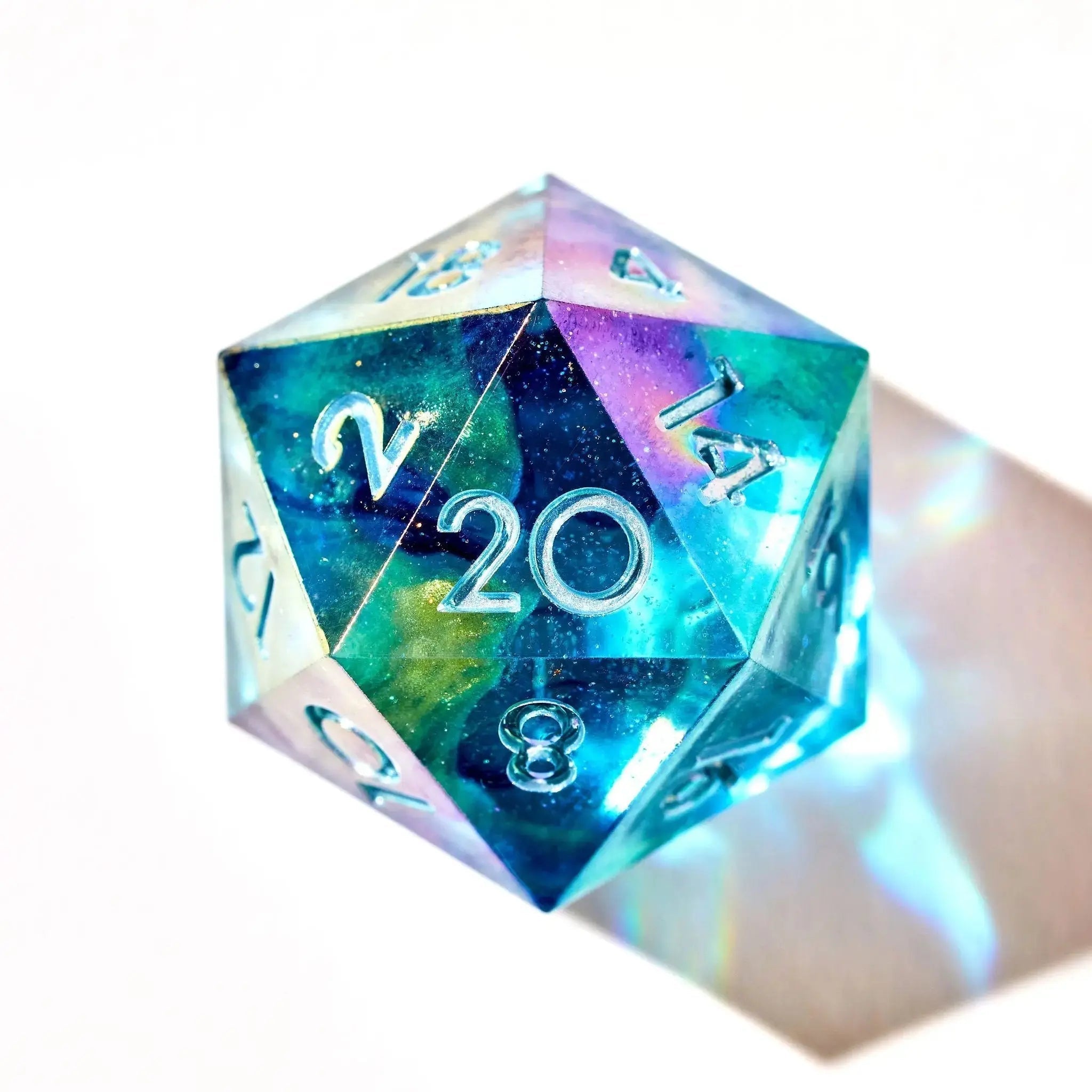 Siren's Tears 7-Piece Iridescent Dice Set - Dispel Dice - Premium DnD Dice & Accessories