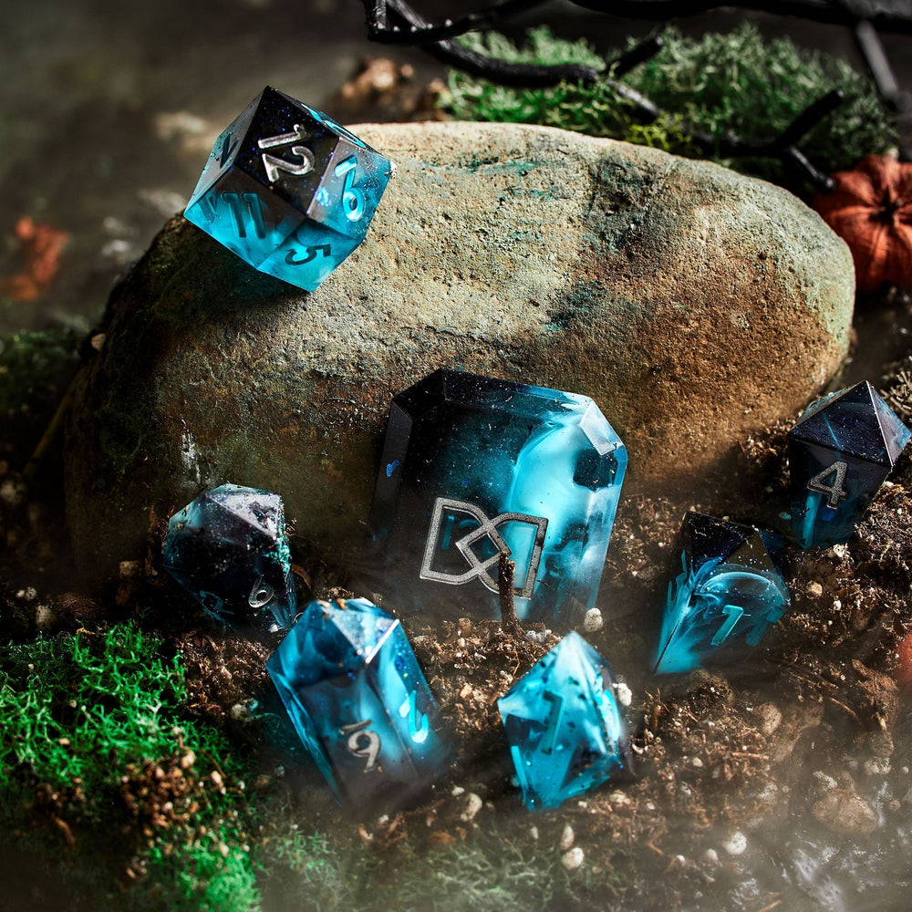 Sleepy Hollow 7-Piece Jewel-shaped Dice Set - Dispel Dice - Premium DnD Dice & Accessories