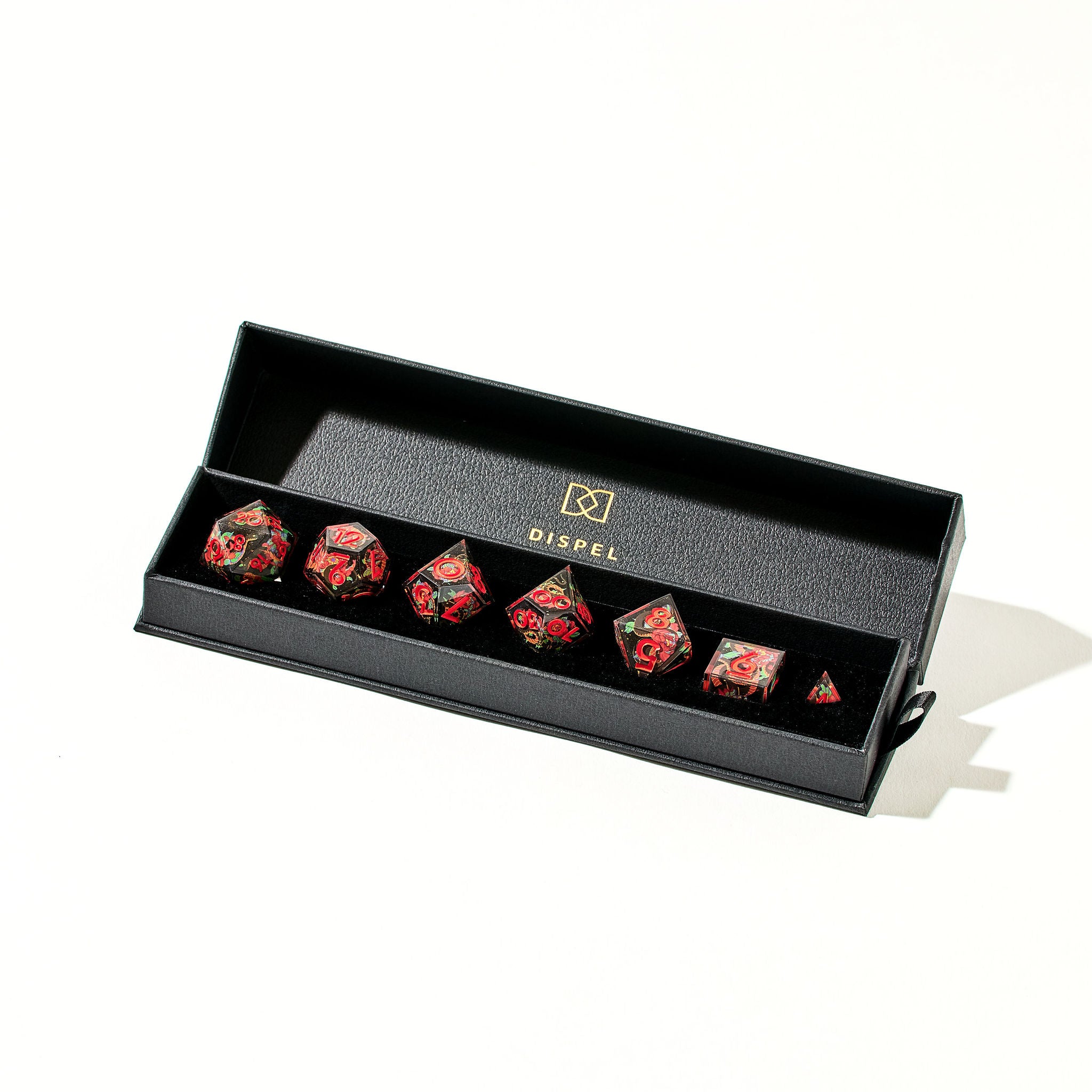 Snakes & Peony 7-Piece Iconic Dice Set - Dispel Dice - Premium DnD Dice & Accessories # #
