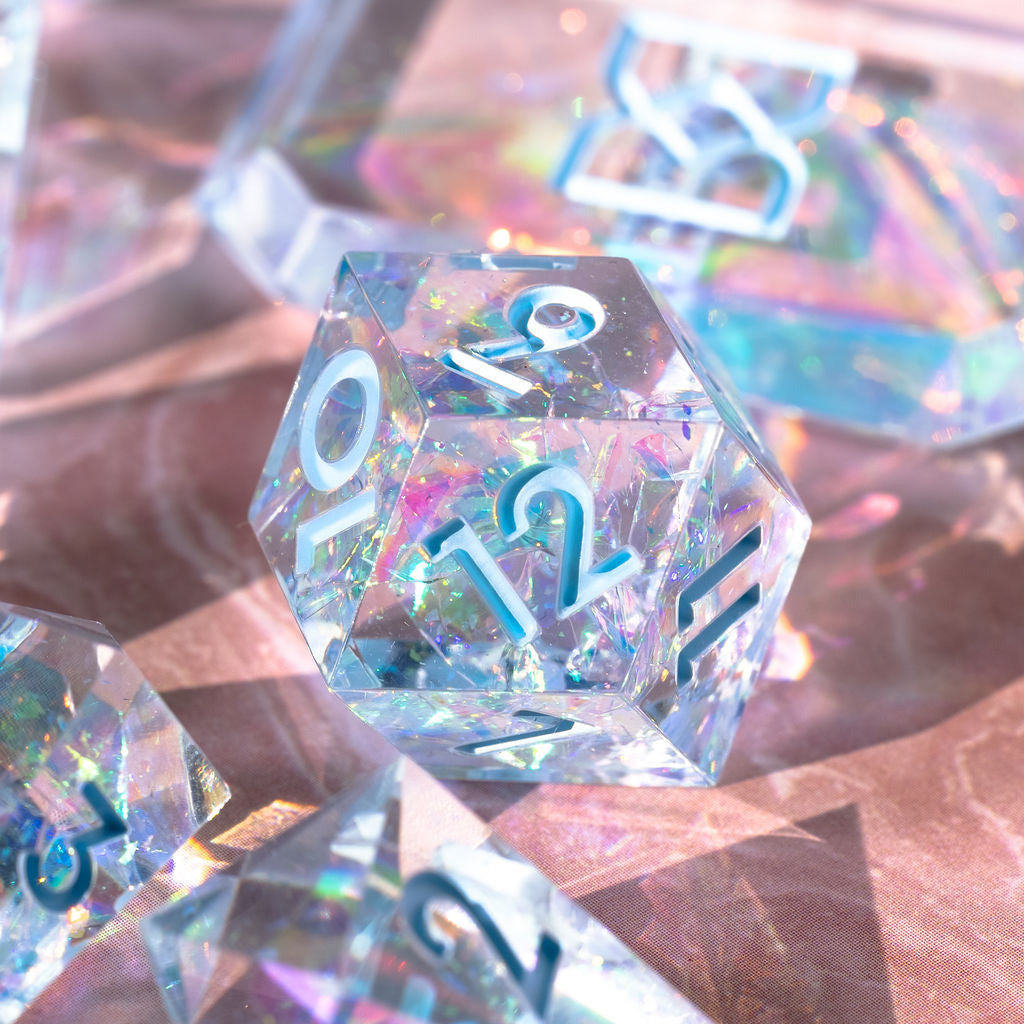 Girl's Best Friend 7-Piece Jewel Shape Dice Set - Dispel Dice - Premium DnD Dice & Accessories # #