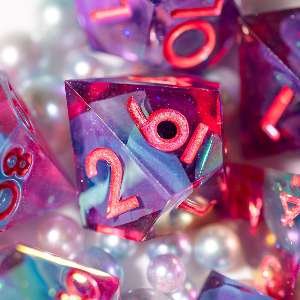 Mermaid's Laughter 7-Piece Iridescent Dice Set - Dispel Dice - Premium DnD Dice & Accessories # #