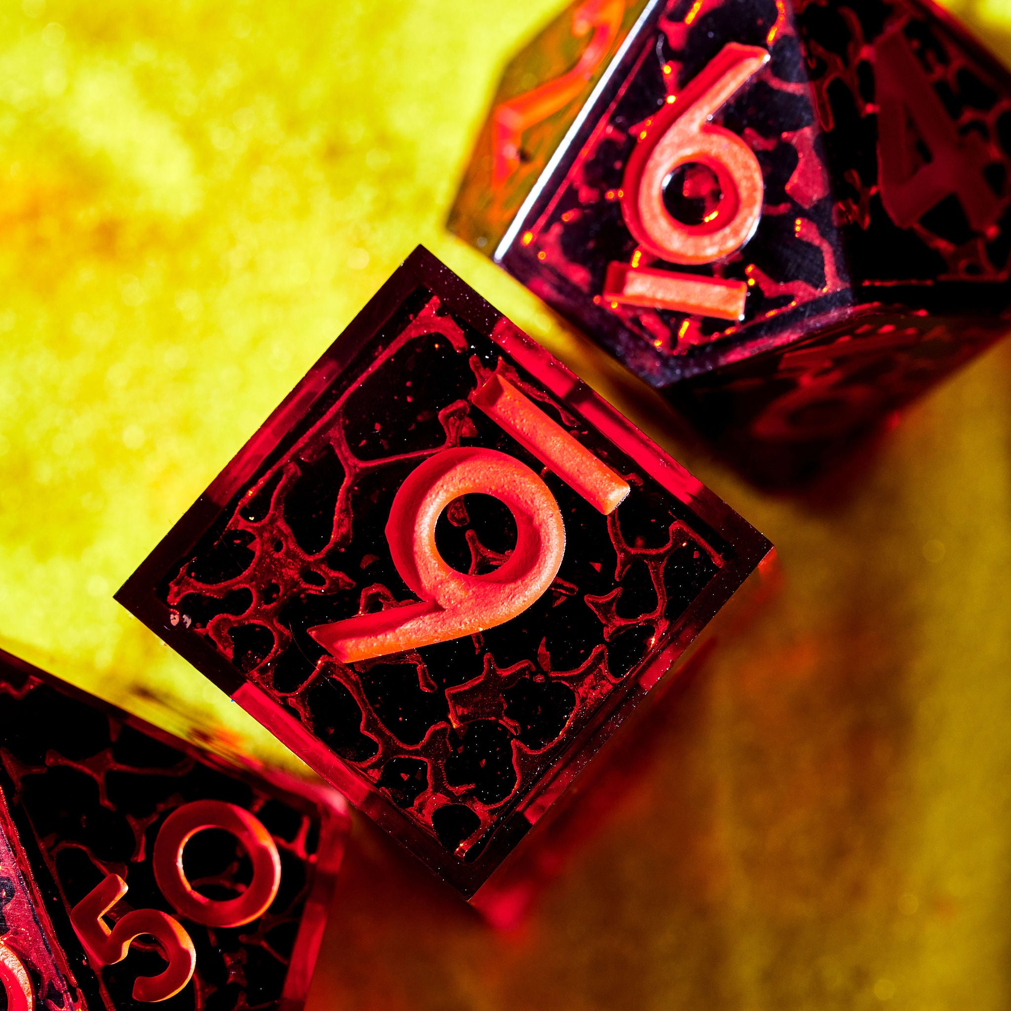 Solar Flare 7-Piece Iconic Dice Set - Dispel Dice - Premium DnD Dice & Accessories # #