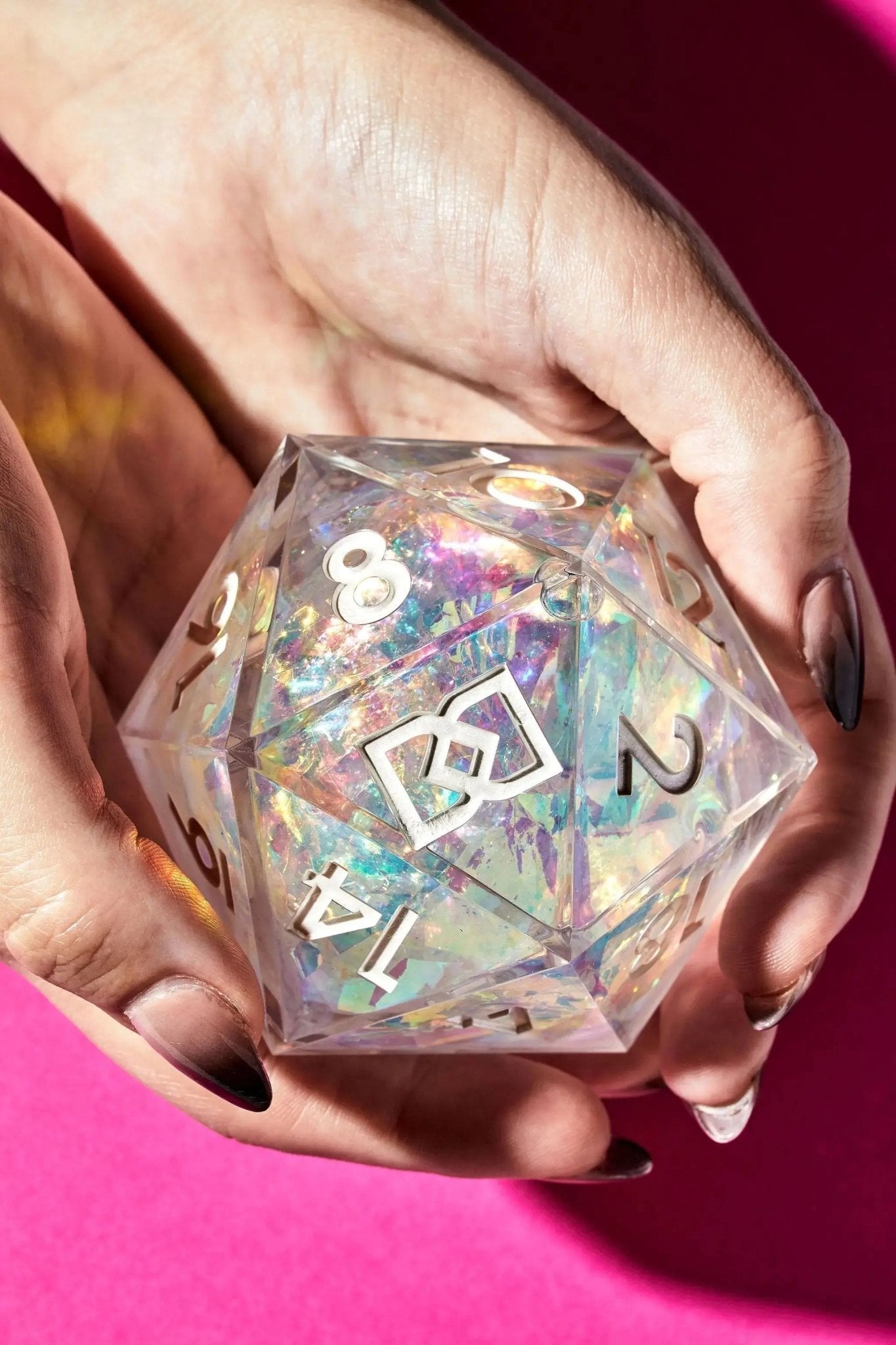 Stardust Liquid Core 95mm Chonk D20 - Dispel Dice - Premium DnD Dice & Accessories