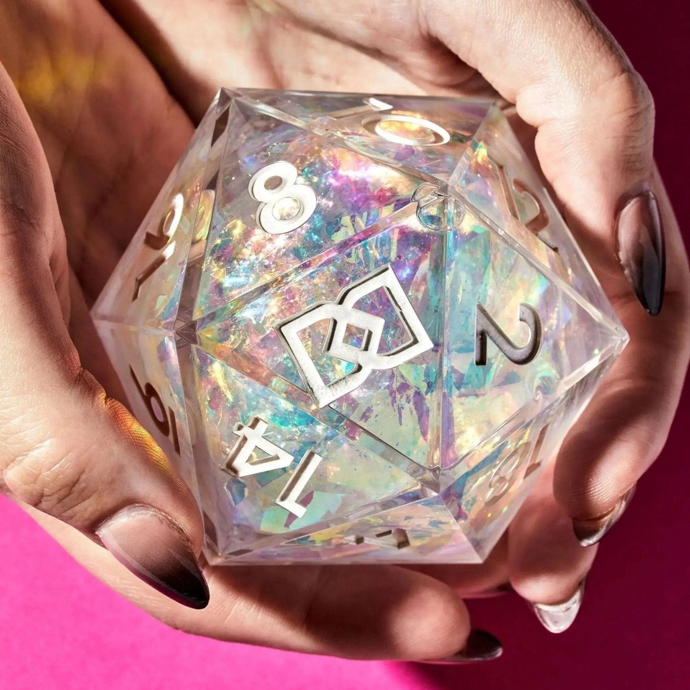 Stardust Liquid Core 95mm Chonk D20 - Dispel Dice - Premium DnD Dice & Accessories