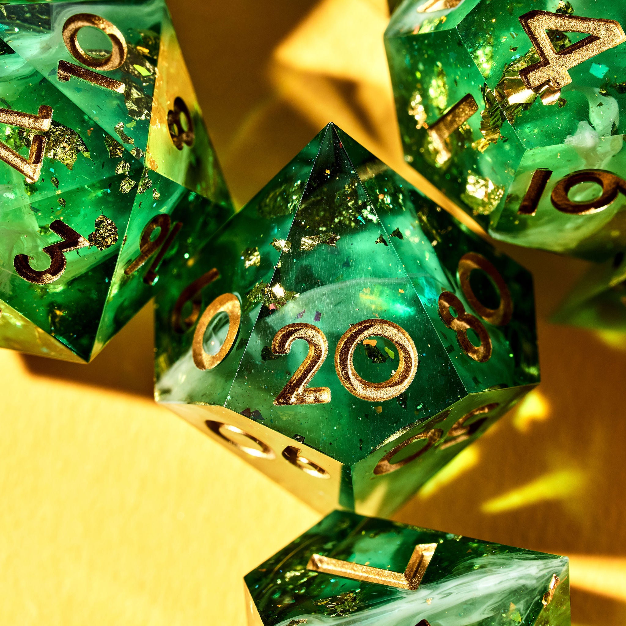 Summer's Blessing 7-Piece Polyhedral Dice Set - Dispel Dice - Premium DnD Dice & Accessories # #