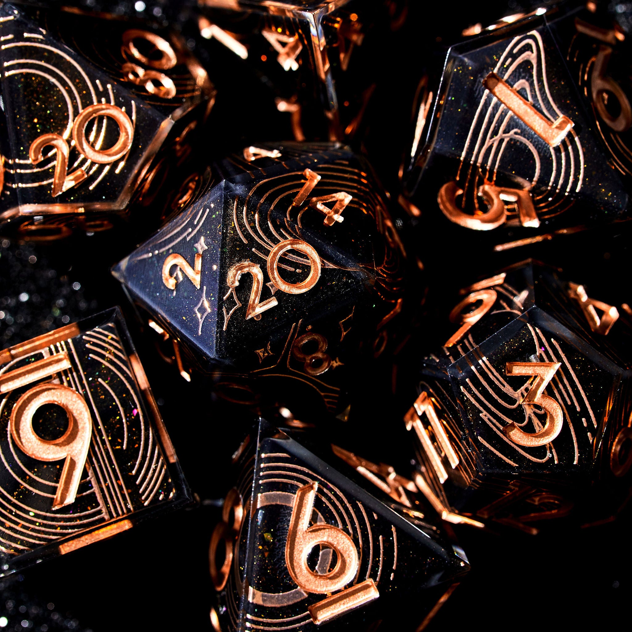 Supernova 7-Piece Iconic Dice Set - Dispel Dice - Premium DnD Dice & Accessories # #
