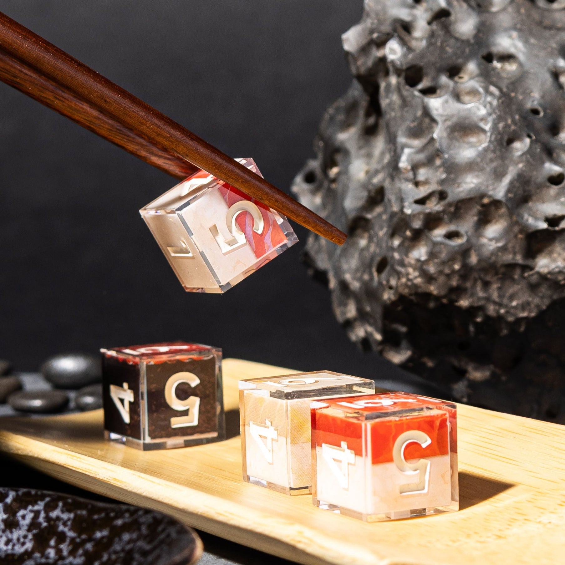 Sushi 4-Piece Iconic D6 Dice Set - Dispel Dice - Premium DnD Dice & Accessories # #