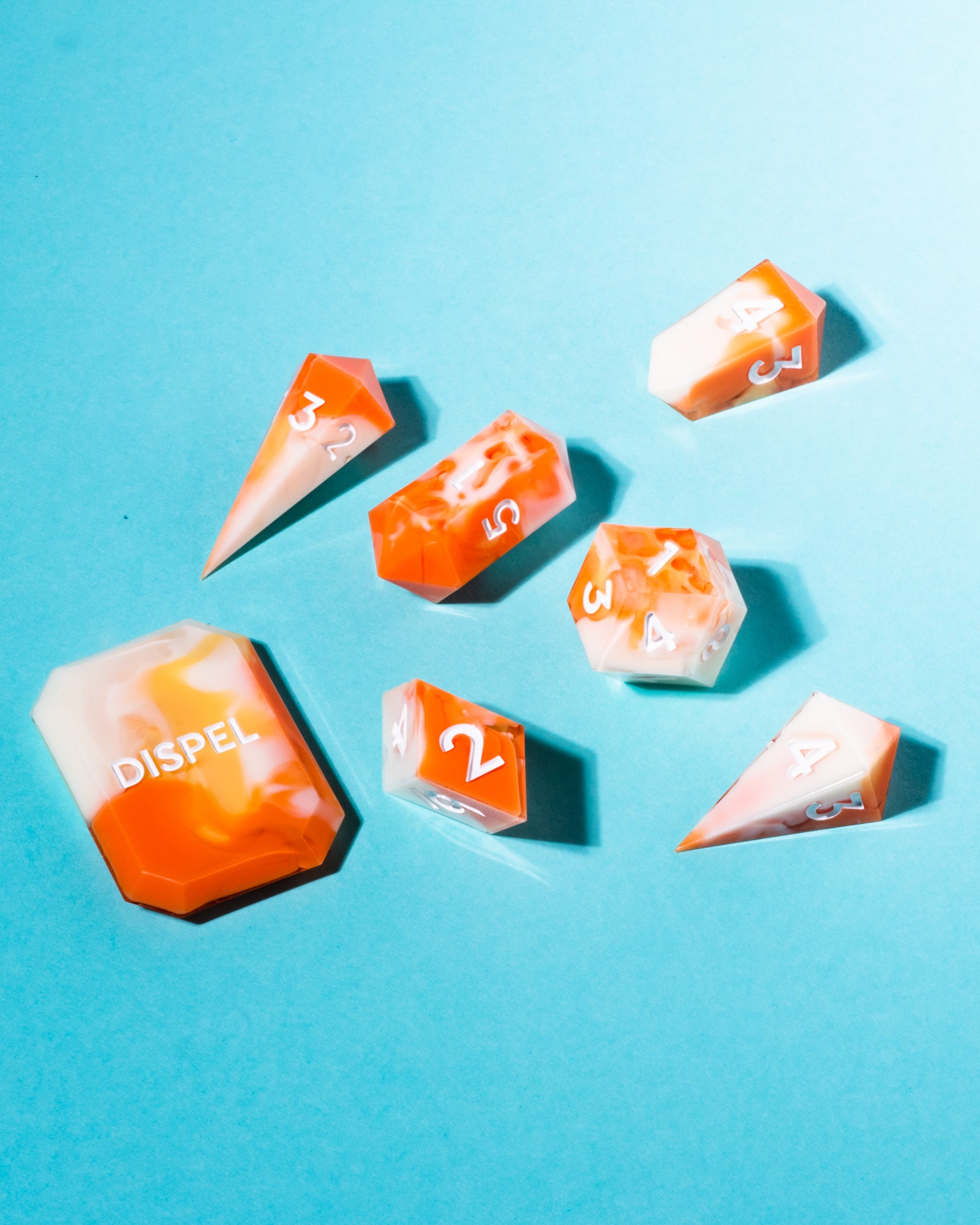 Sweet Summer 7-Piece Jewel Shape Dice Set - Dispel Dice - Premium DnD Dice & Accessories # #