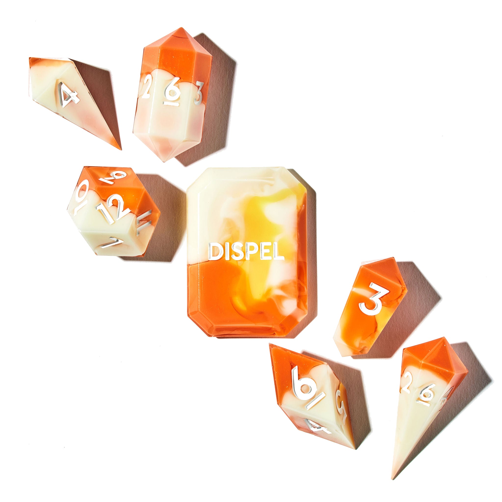 Sweet Summer 7-Piece Jewel Shape Dice Set