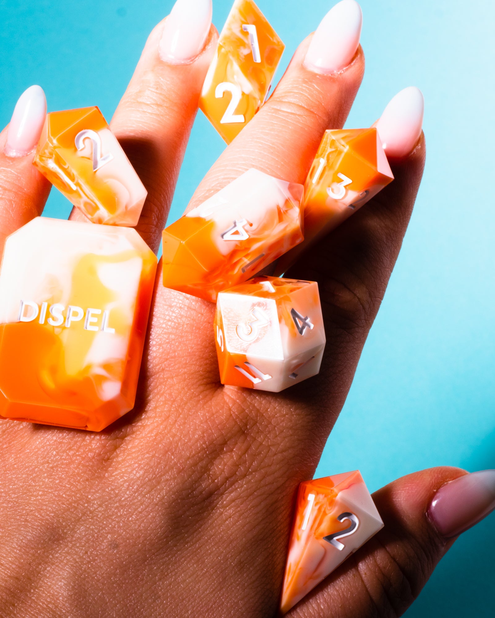 Sweet Summer 7-Piece Jewel Shape Dice Set - Dispel Dice - Premium DnD Dice & Accessories # #