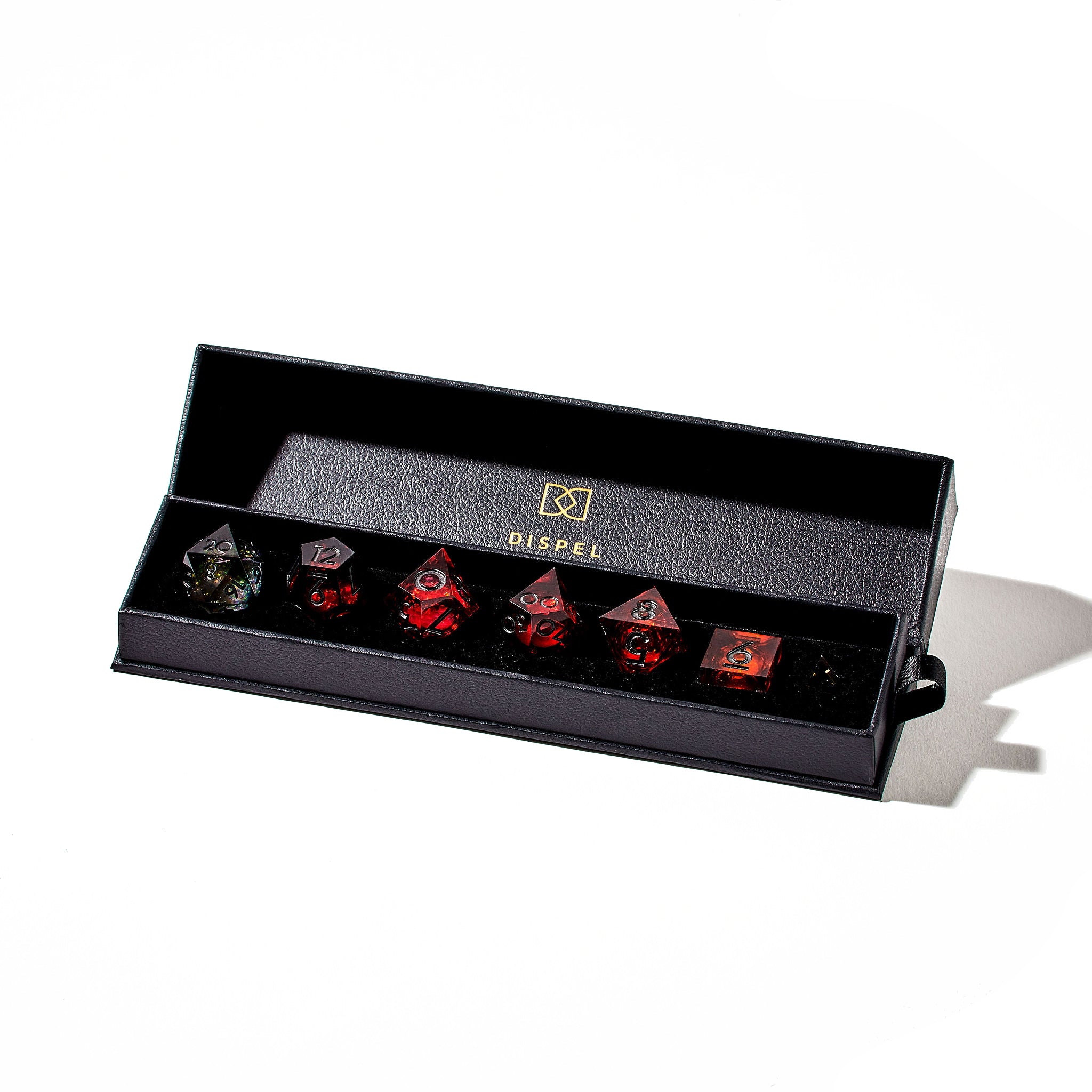Total Eclipse 7-Piece Liquid Core Dice Set - Dispel Dice - Premium DnD Dice & Accessories # #
