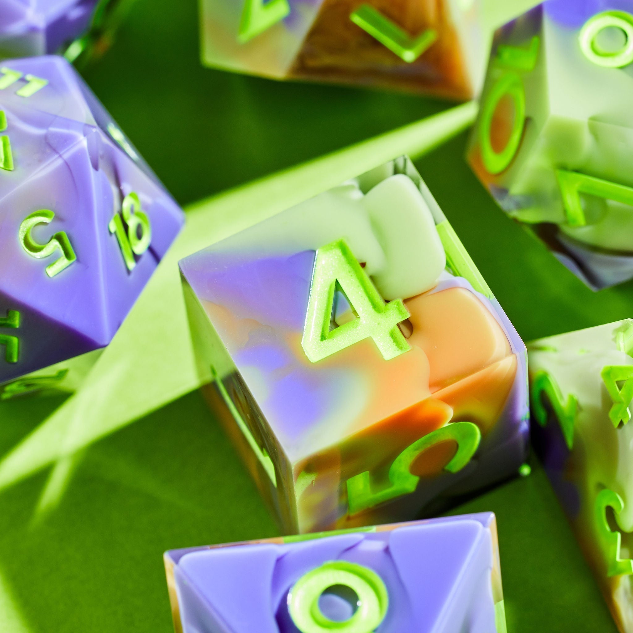 Tricks & Treats 7-Piece Polyhedral Dice Set - Dispel Dice - Premium DnD Dice & Accessories # #