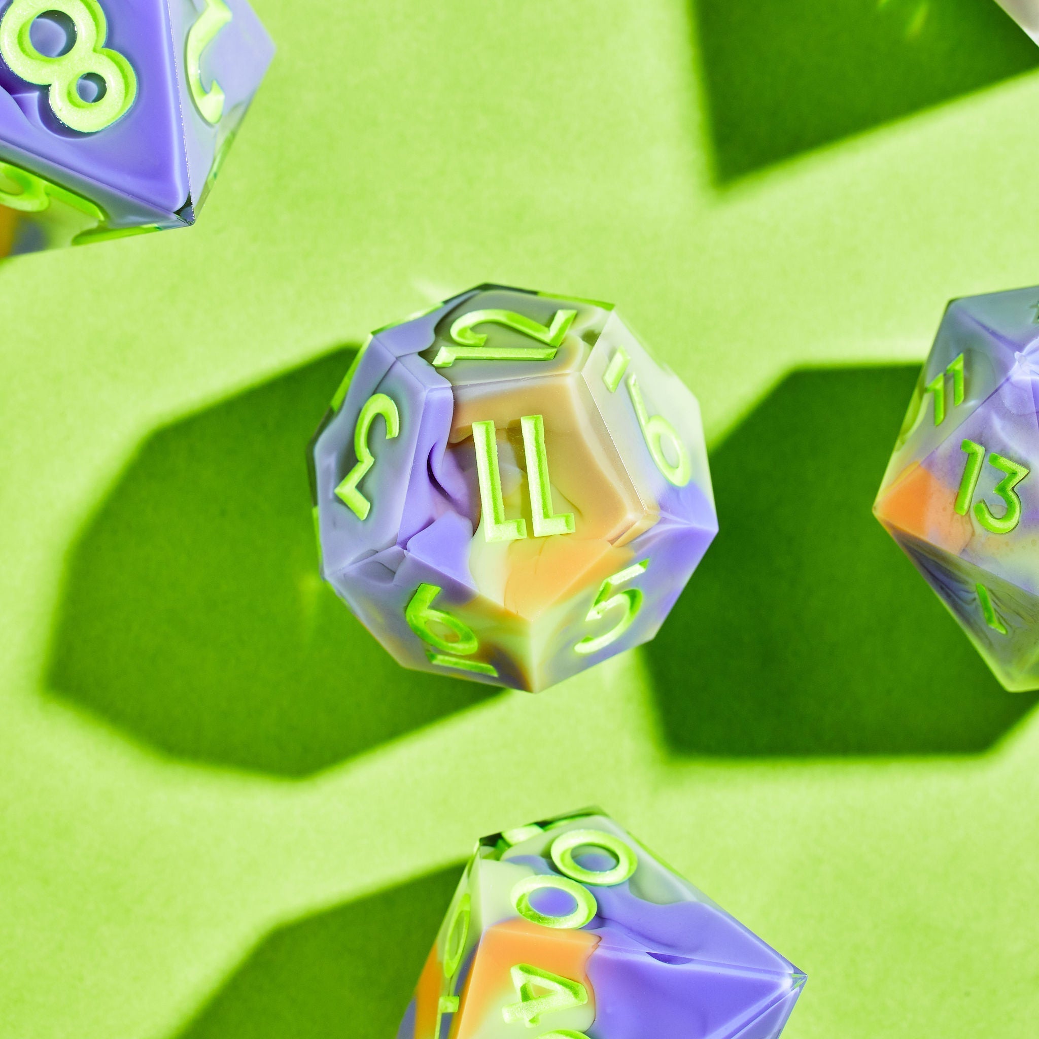 Tricks & Treats 7-Piece Polyhedral Dice Set - Dispel Dice - Premium DnD Dice & Accessories # #