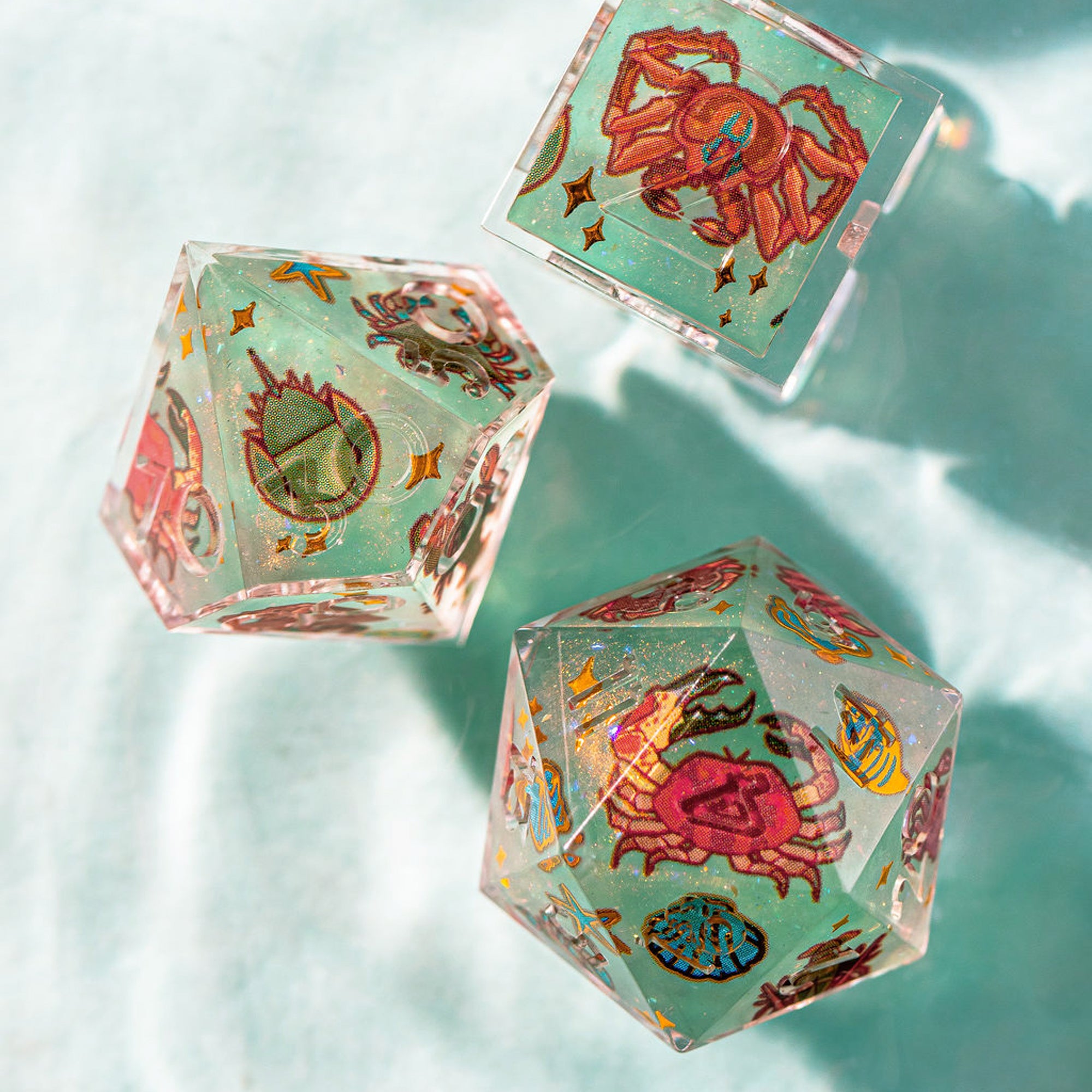 Crabs 7-Piece Iconic Dice Set - Dispel Dice - Premium DnD Dice & Accessories # #