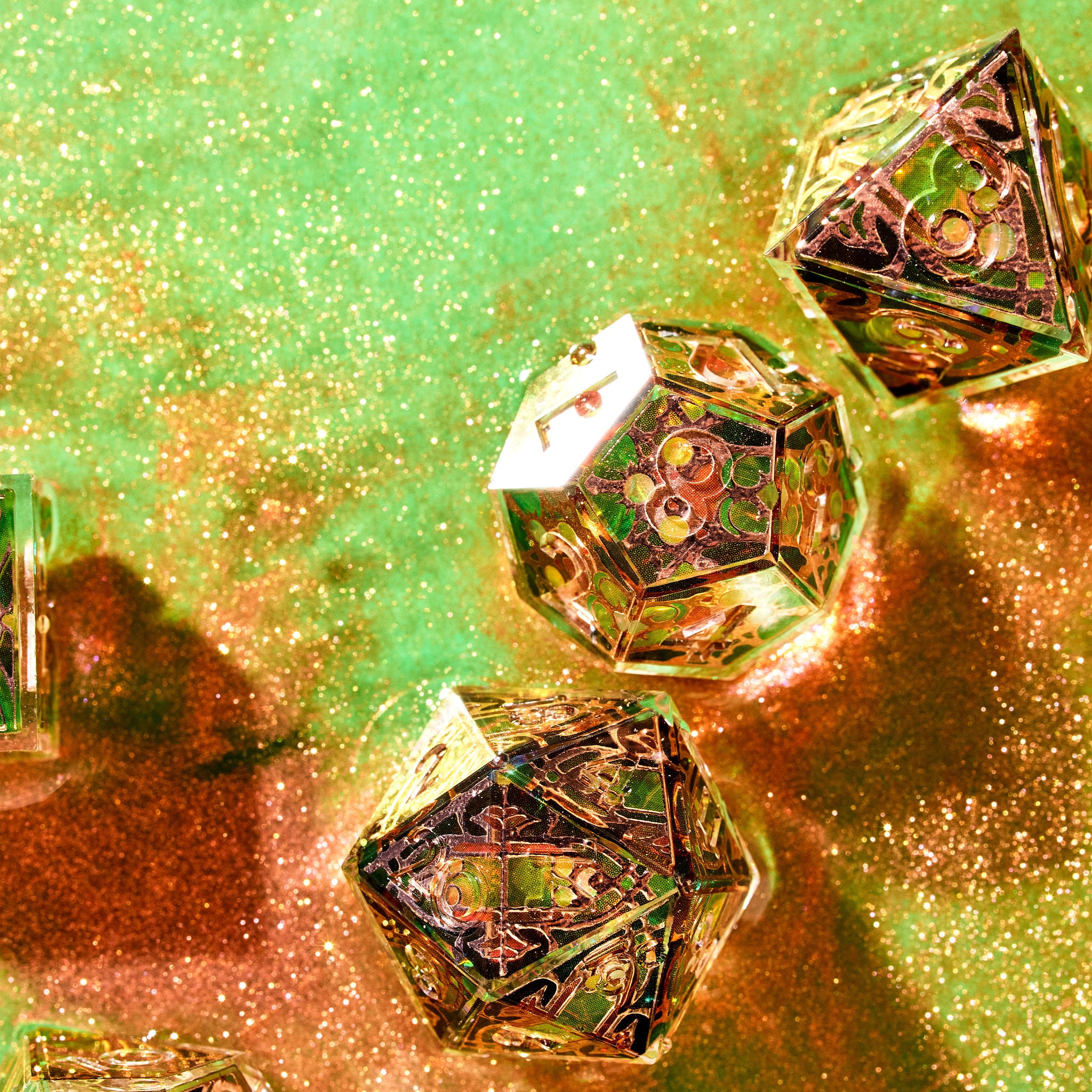 Verdant Cathedral 7-Piece Iconic Dice Set - Dispel Dice - Premium DnD Dice & Accessories # #