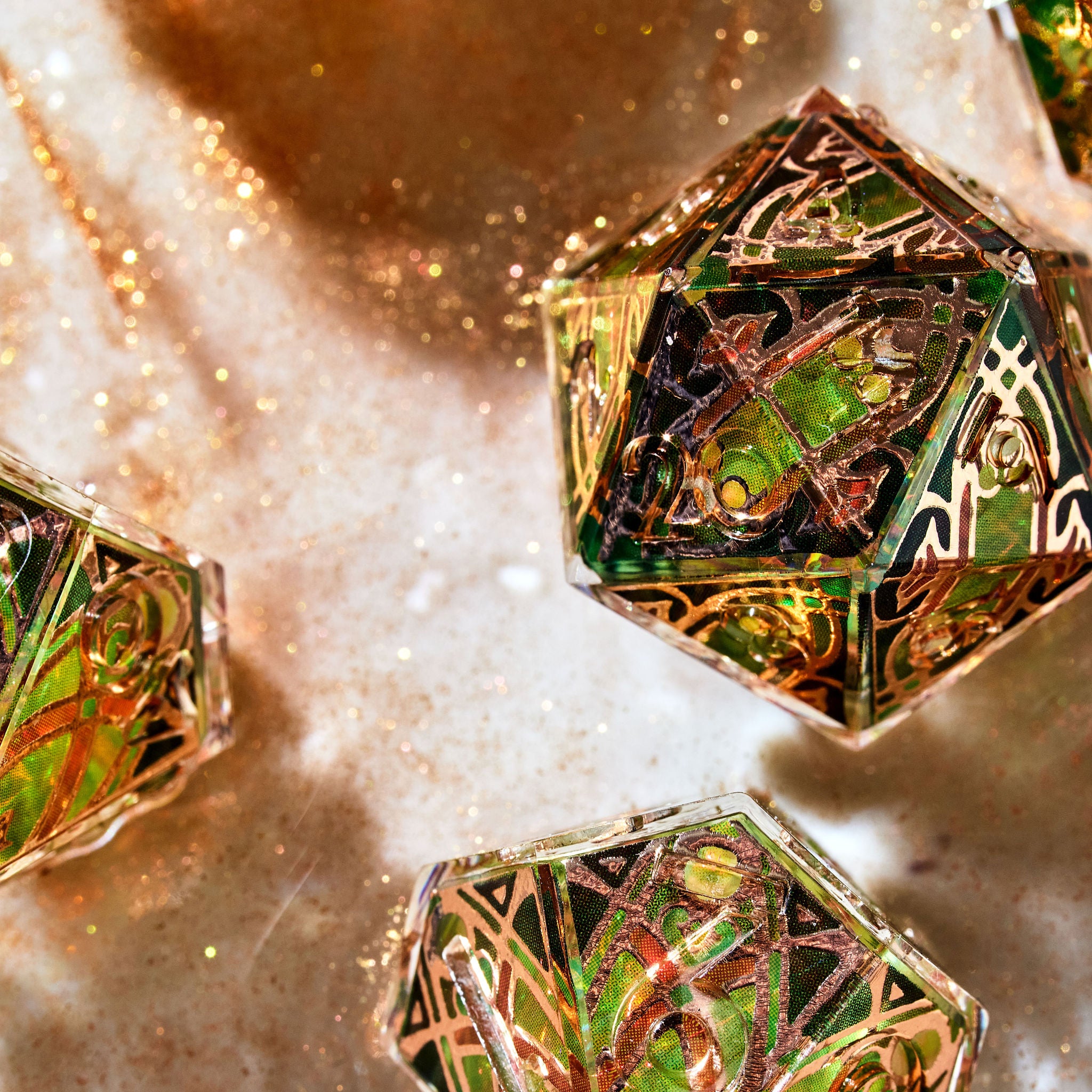 Verdant Cathedral 7-Piece Iconic Dice Set - Dispel Dice - Premium DnD Dice & Accessories # #
