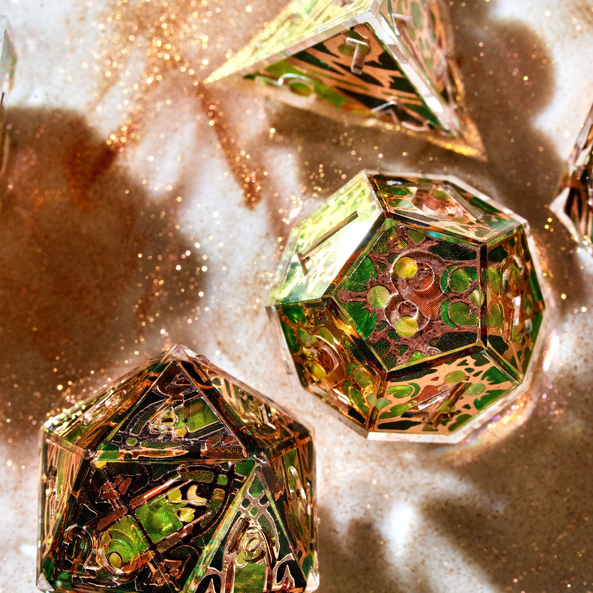 Verdant Cathedral 7-Piece Iconic Dice Set - Dispel Dice - Premium DnD Dice & Accessories # #