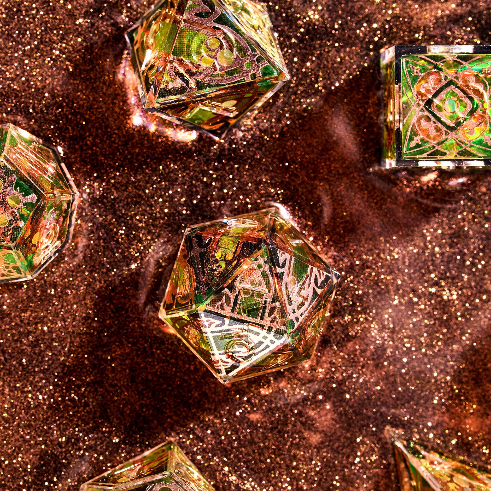 Verdant Cathedral 7-Piece Iconic Dice Set - Dispel Dice - Premium DnD Dice & Accessories # #