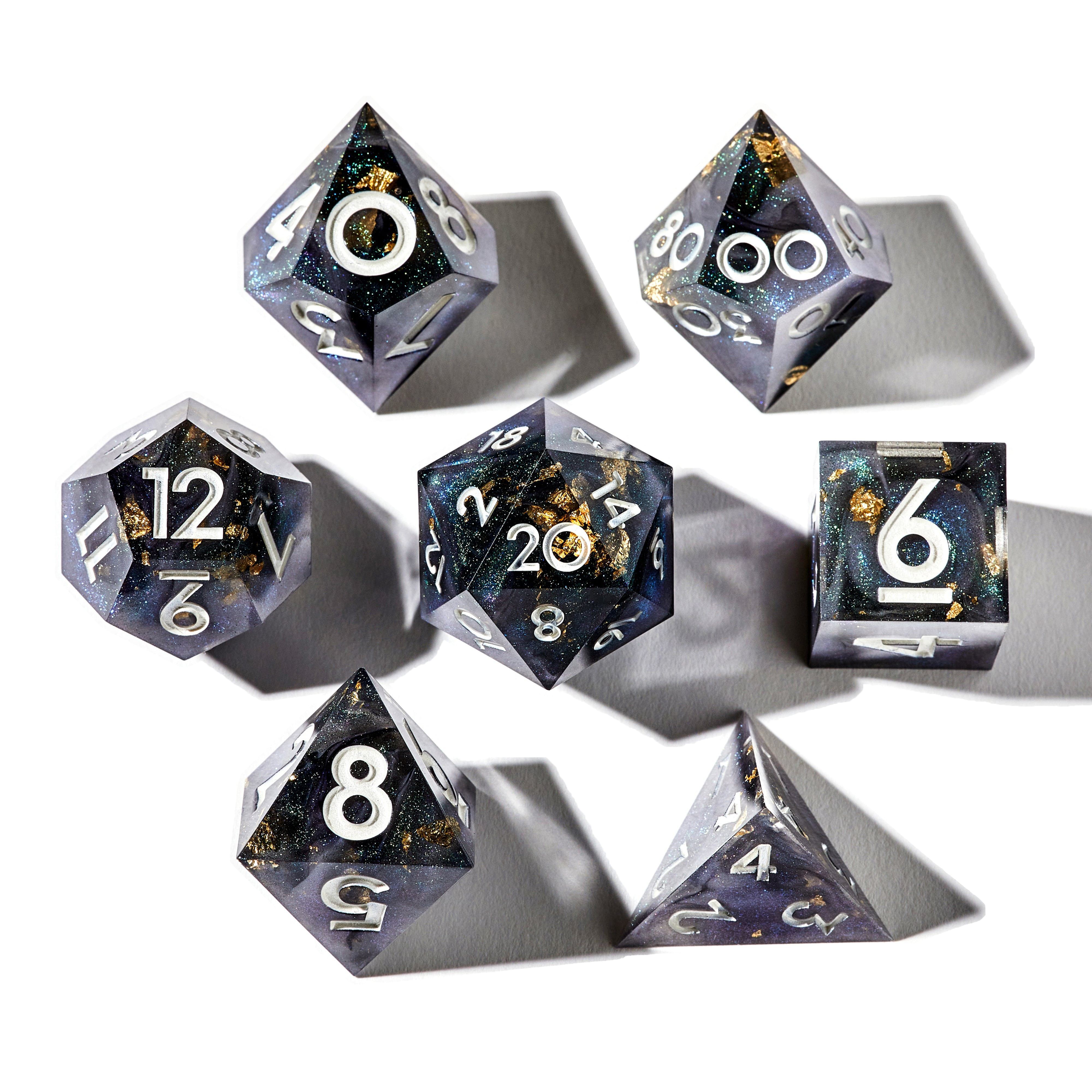 Wintermourne 7-Piece Polyhedral Dice Set - Dispel Dice - Premium DnD Dice & Accessories # #