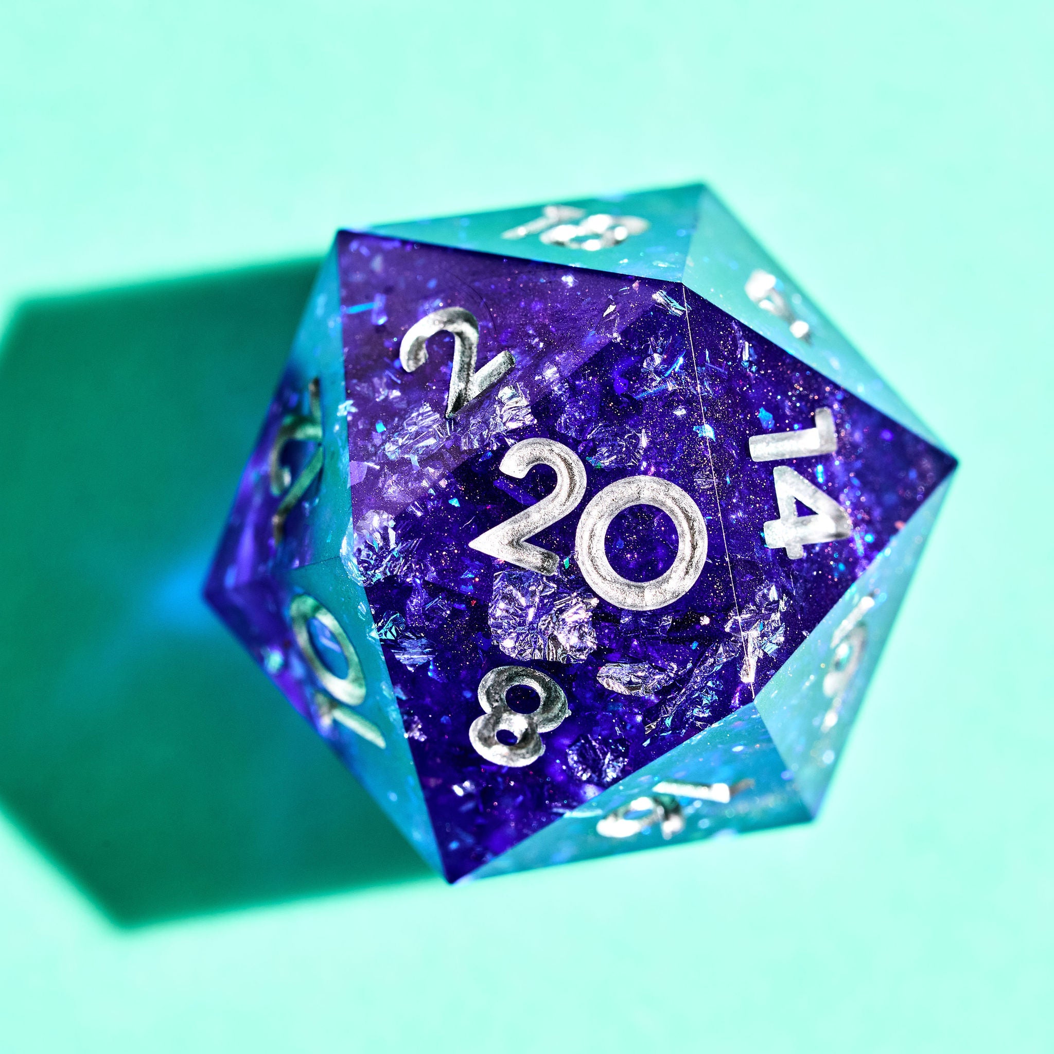 Winter's Curse 7-Piece Polyhedral Dice Set - Dispel Dice - Premium DnD Dice & Accessories # #