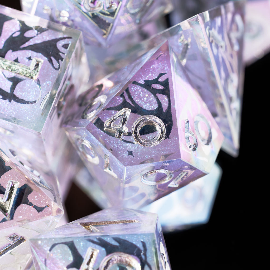 Year 3000 7-Piece Iridescent Iconic Dice Set - Dispel Dice - Premium DnD Dice & Accessories # #